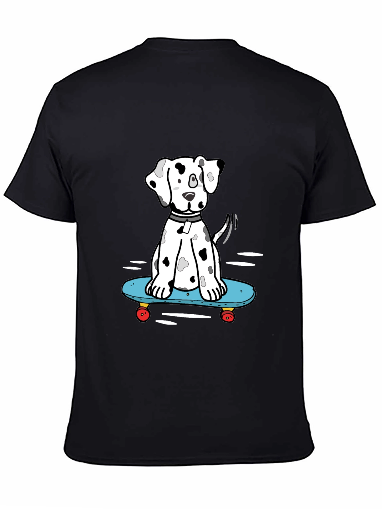 Skateboarding Dalmatian T-Shirt – Funny Dog Skate Graphic Tee