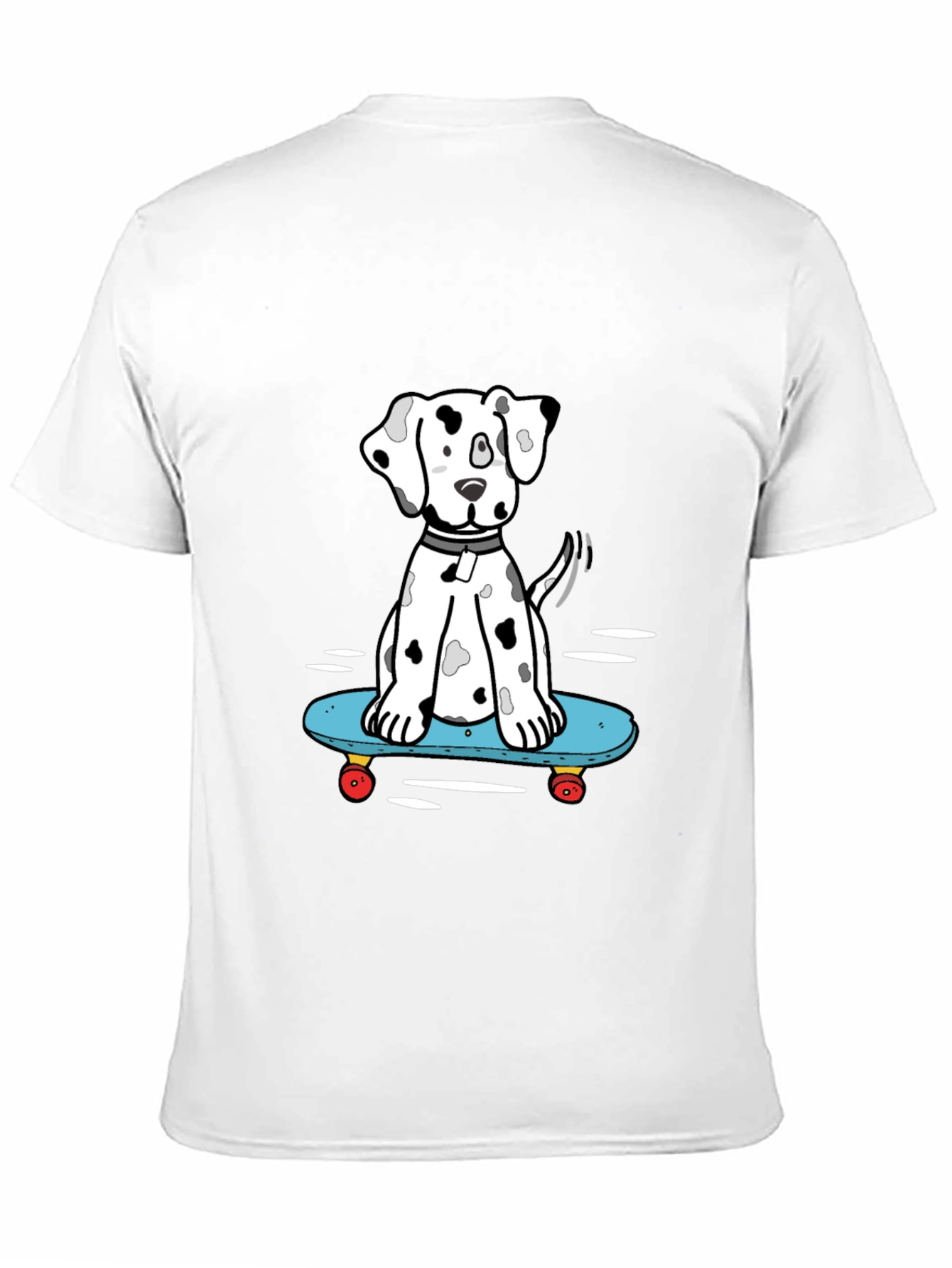 Skateboarding Dalmatian T-Shirt – Funny Dog Skate Graphic Tee