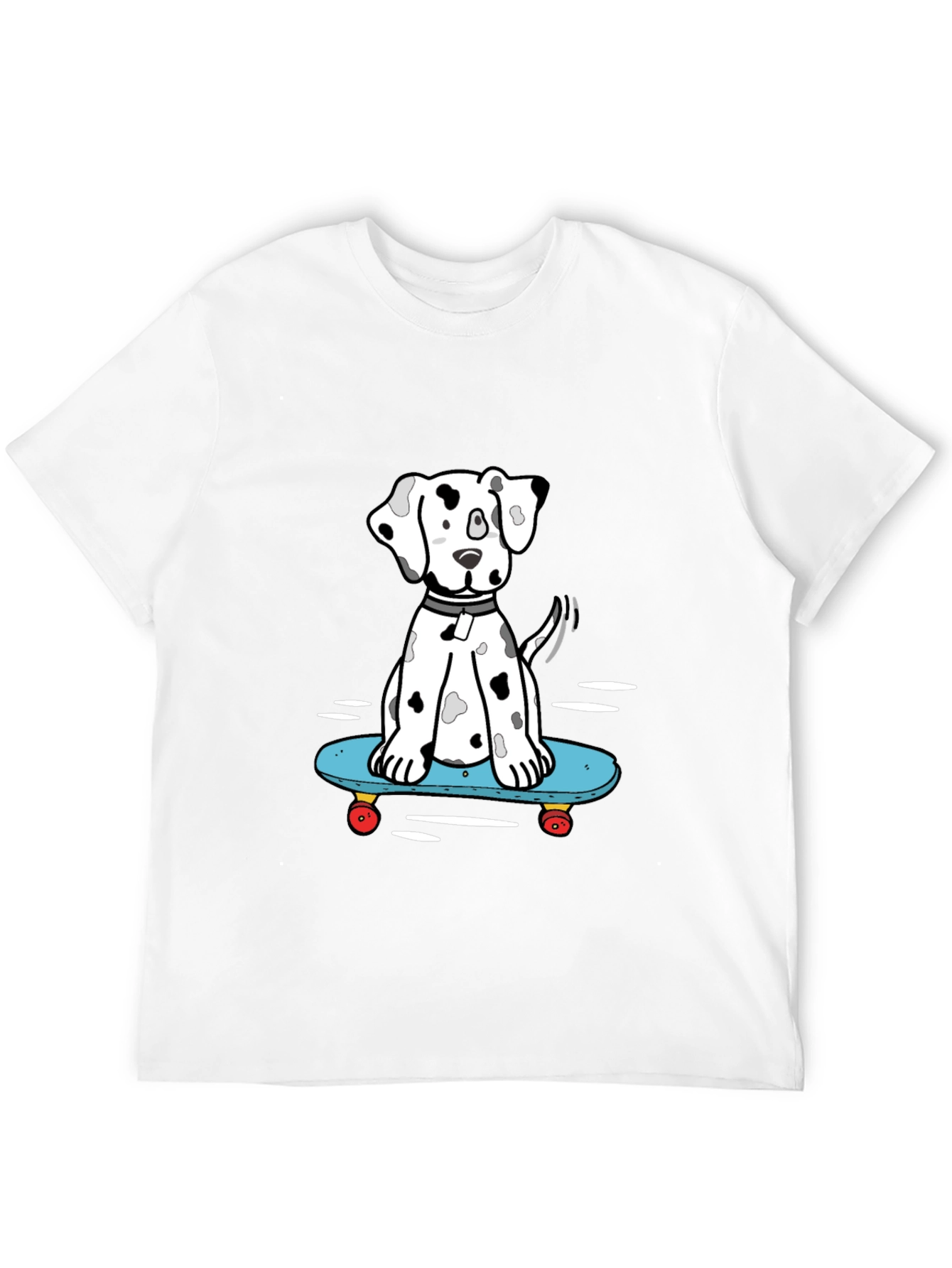 Skateboarding Dalmatian T-Shirt – Funny Dog Skate Graphic Tee