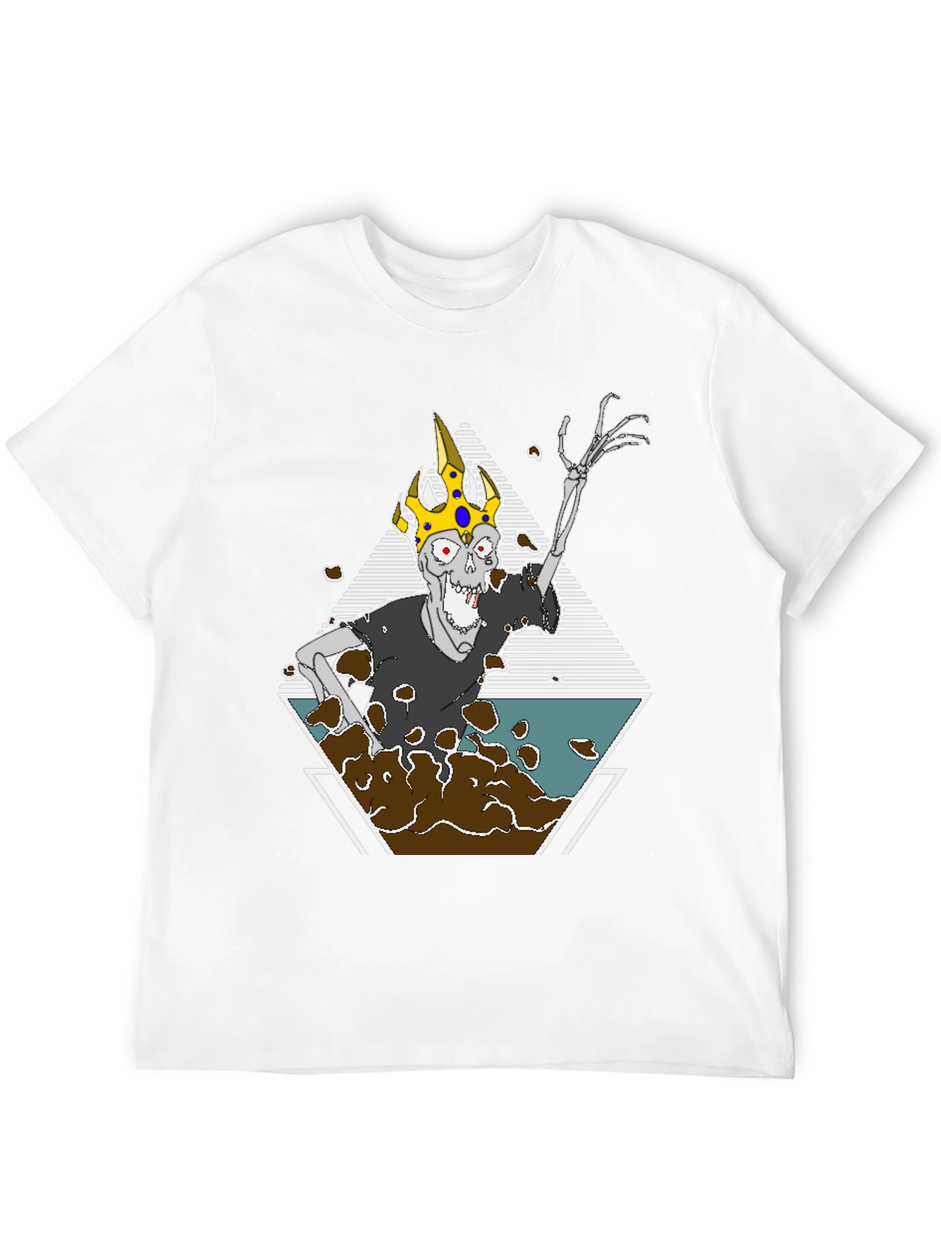 Undead King Graphic Tee - Black Cotton Blend