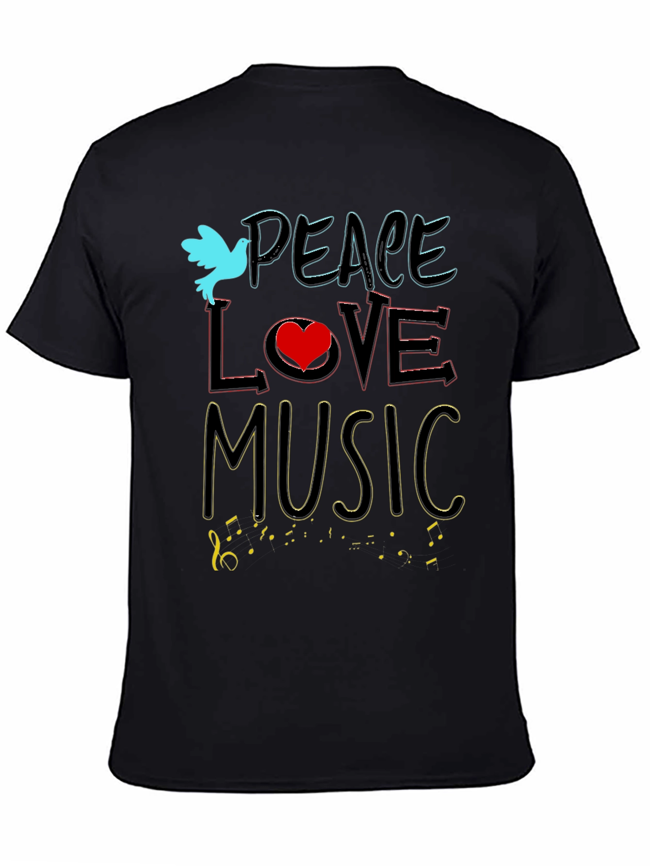 Peace Love Music T-Shirt - Stylish Graphic Tee