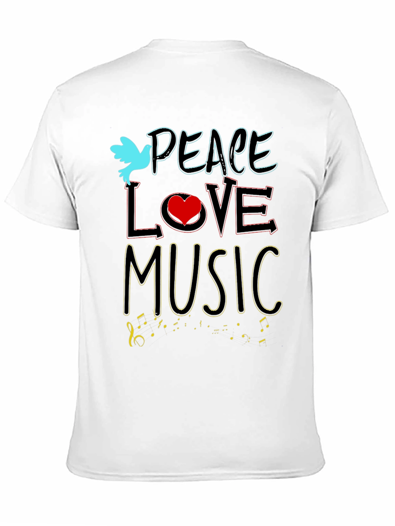 Peace Love Music T-Shirt - Stylish Graphic Tee