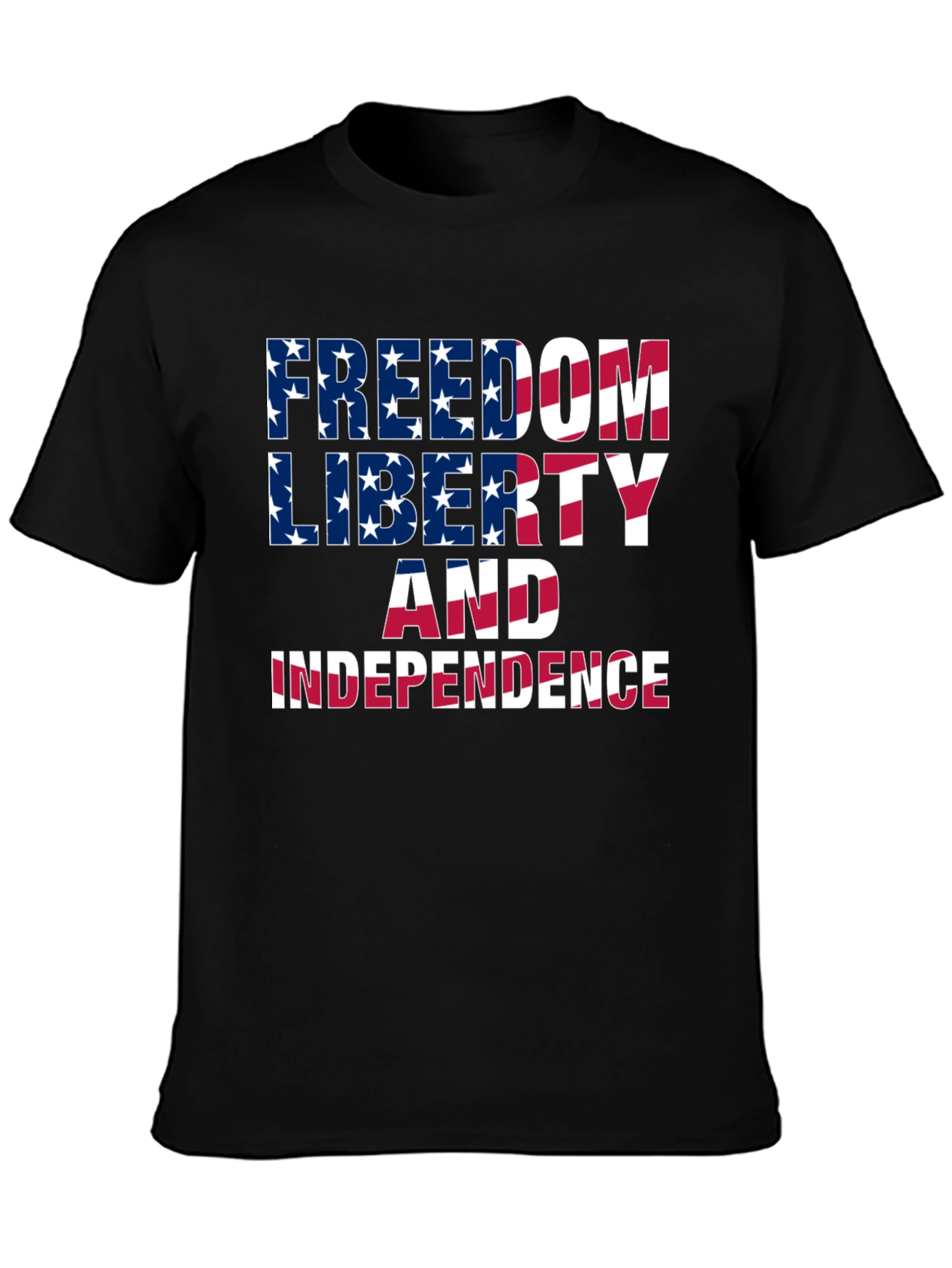 Freedom Liberty Independence Patriotic Graphic Tee