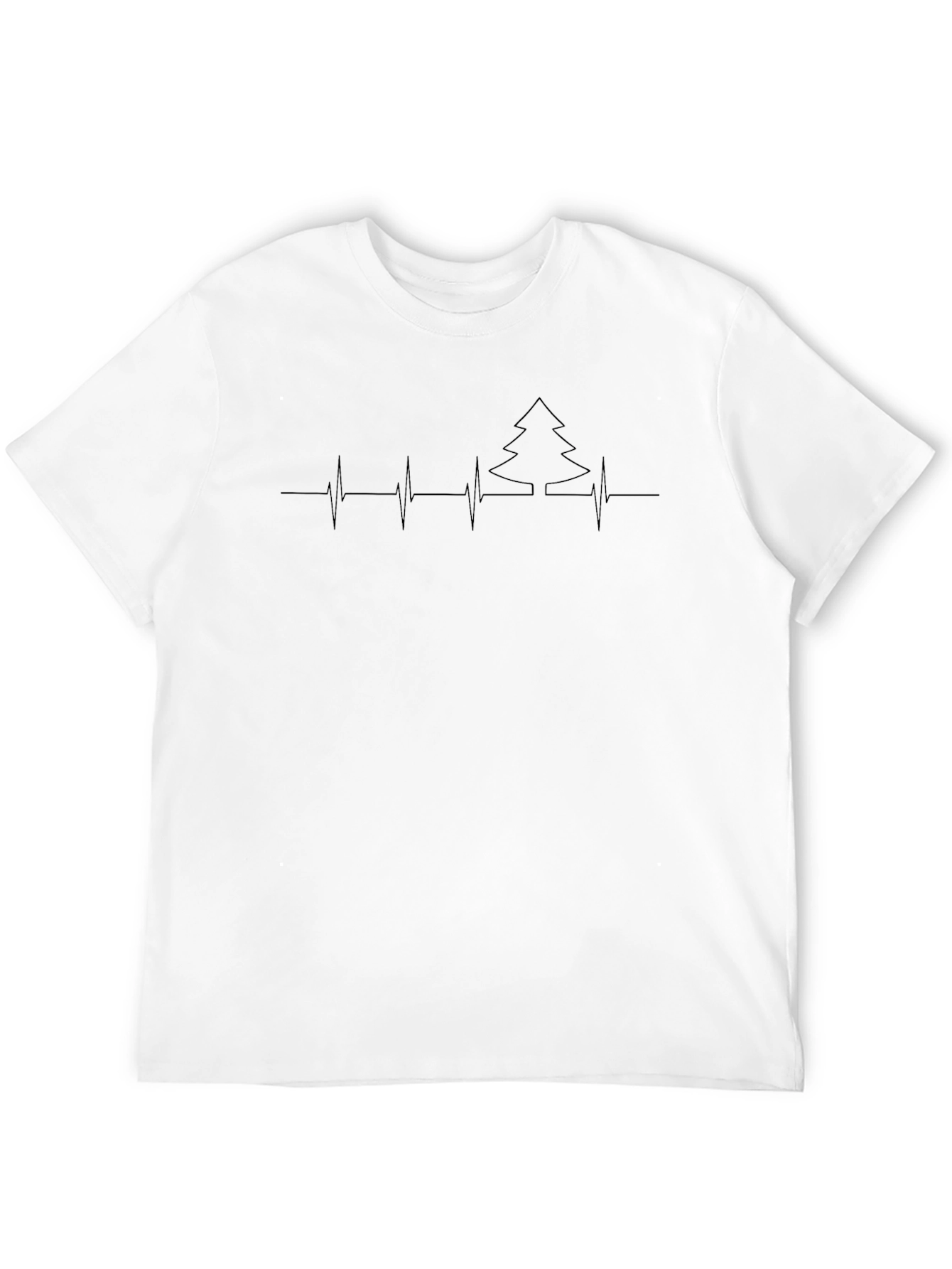 Christmas Tree Heartbeat T-Shirt - Holiday Spirit Tee