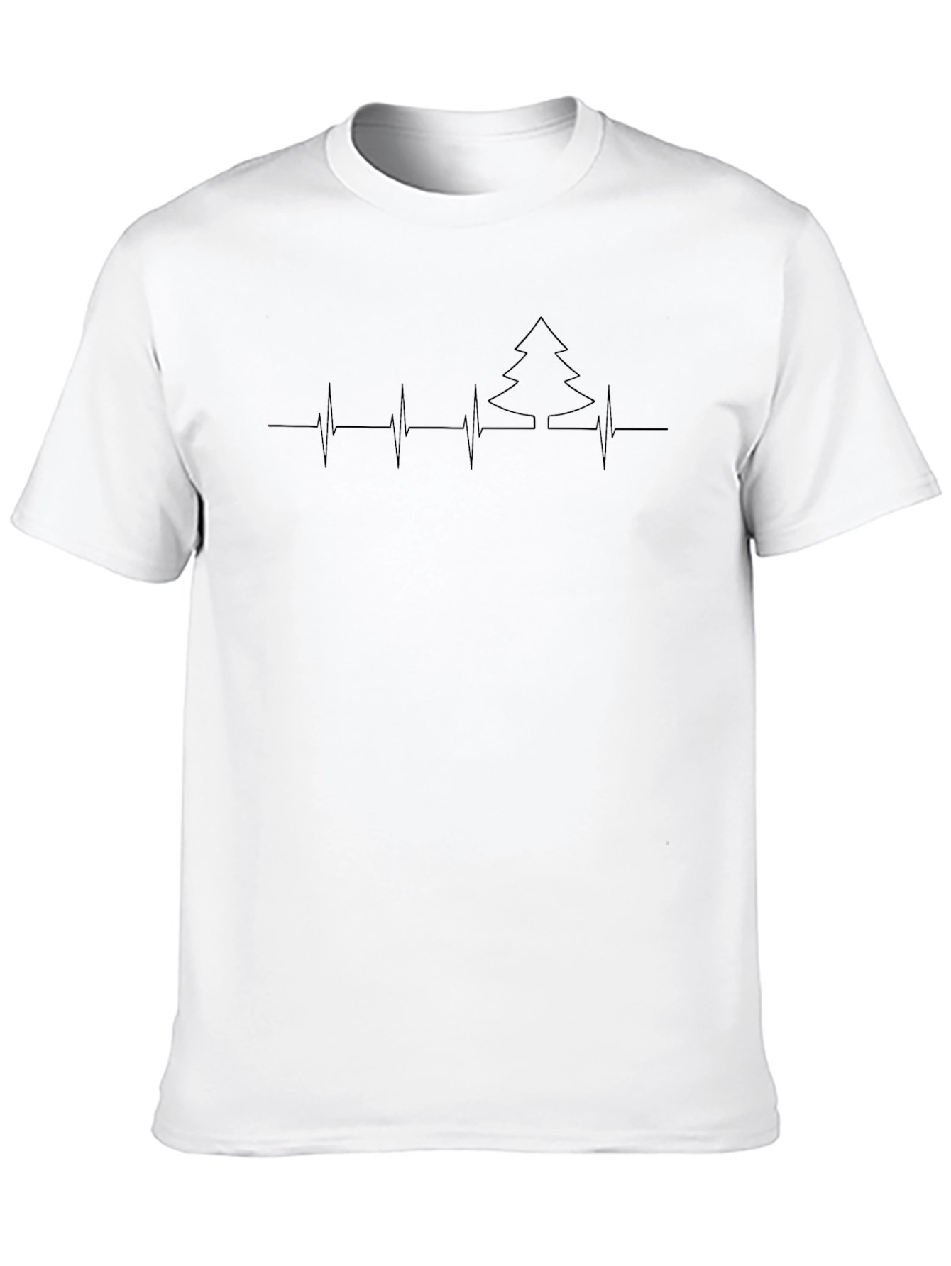 Christmas Tree Heartbeat T-Shirt - Holiday Spirit Tee