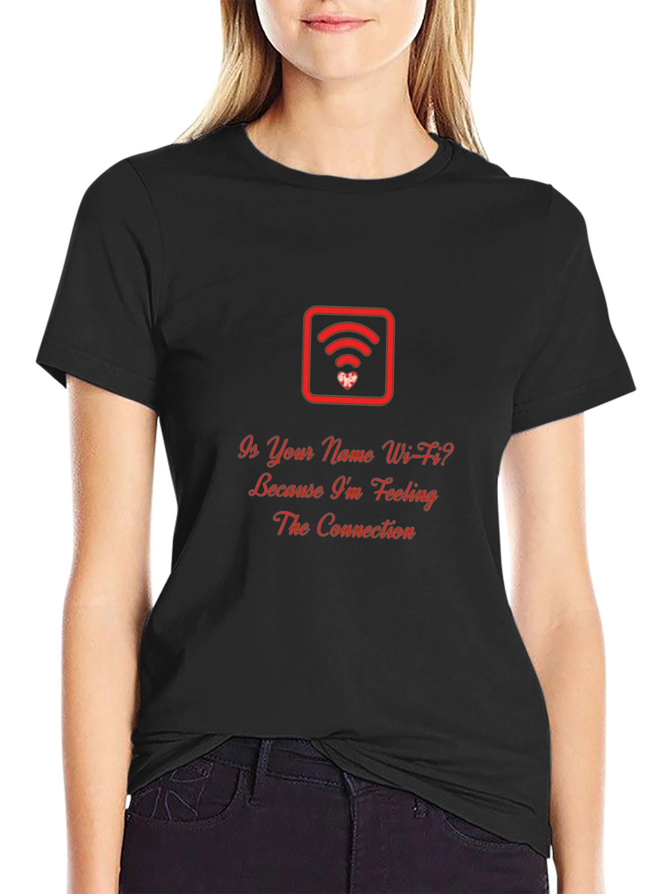 Wi-Fi Connection Love T-Shirt - Romantic Geek Chic