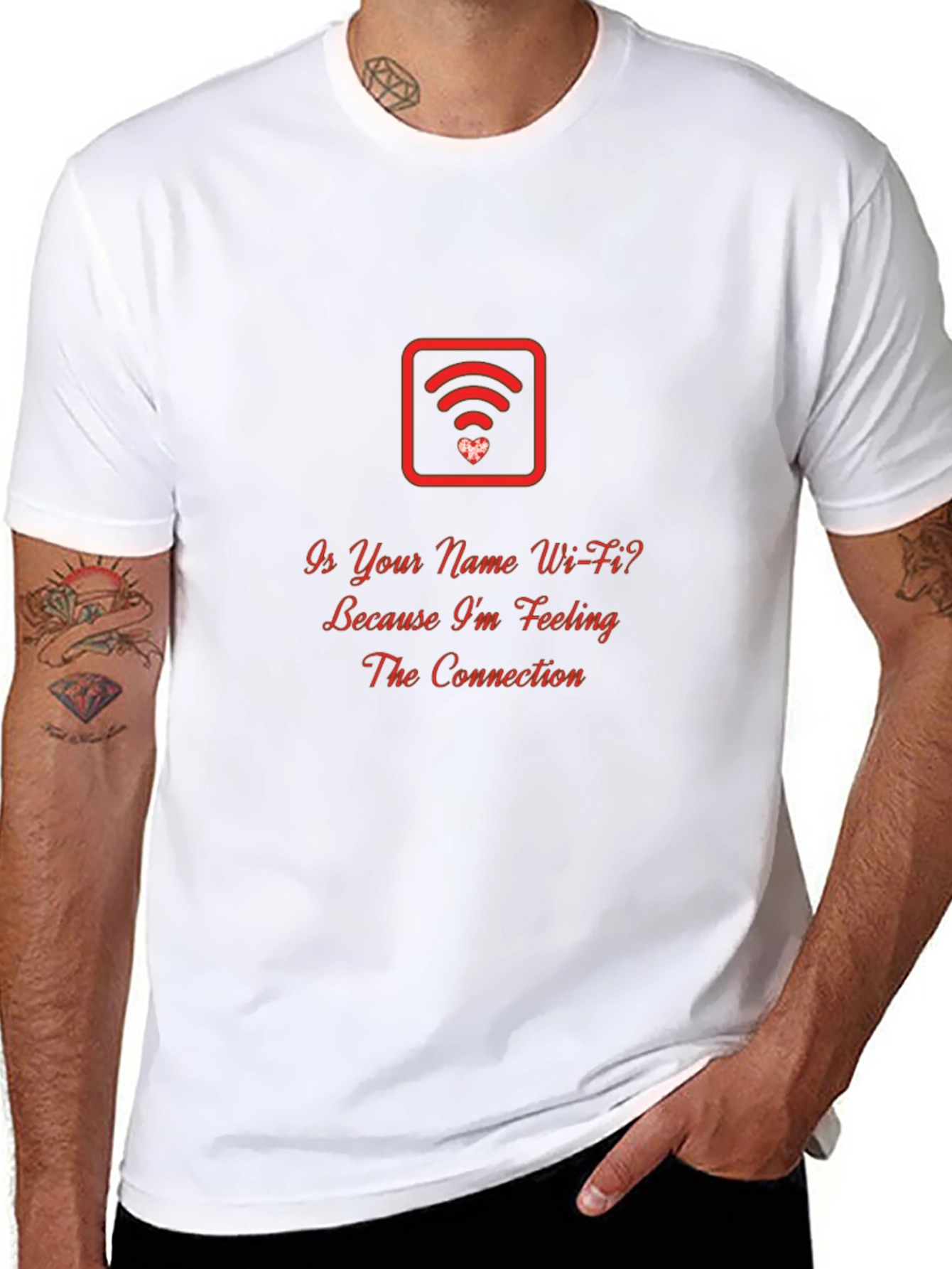Wi-Fi Connection Love T-Shirt - Romantic Geek Chic