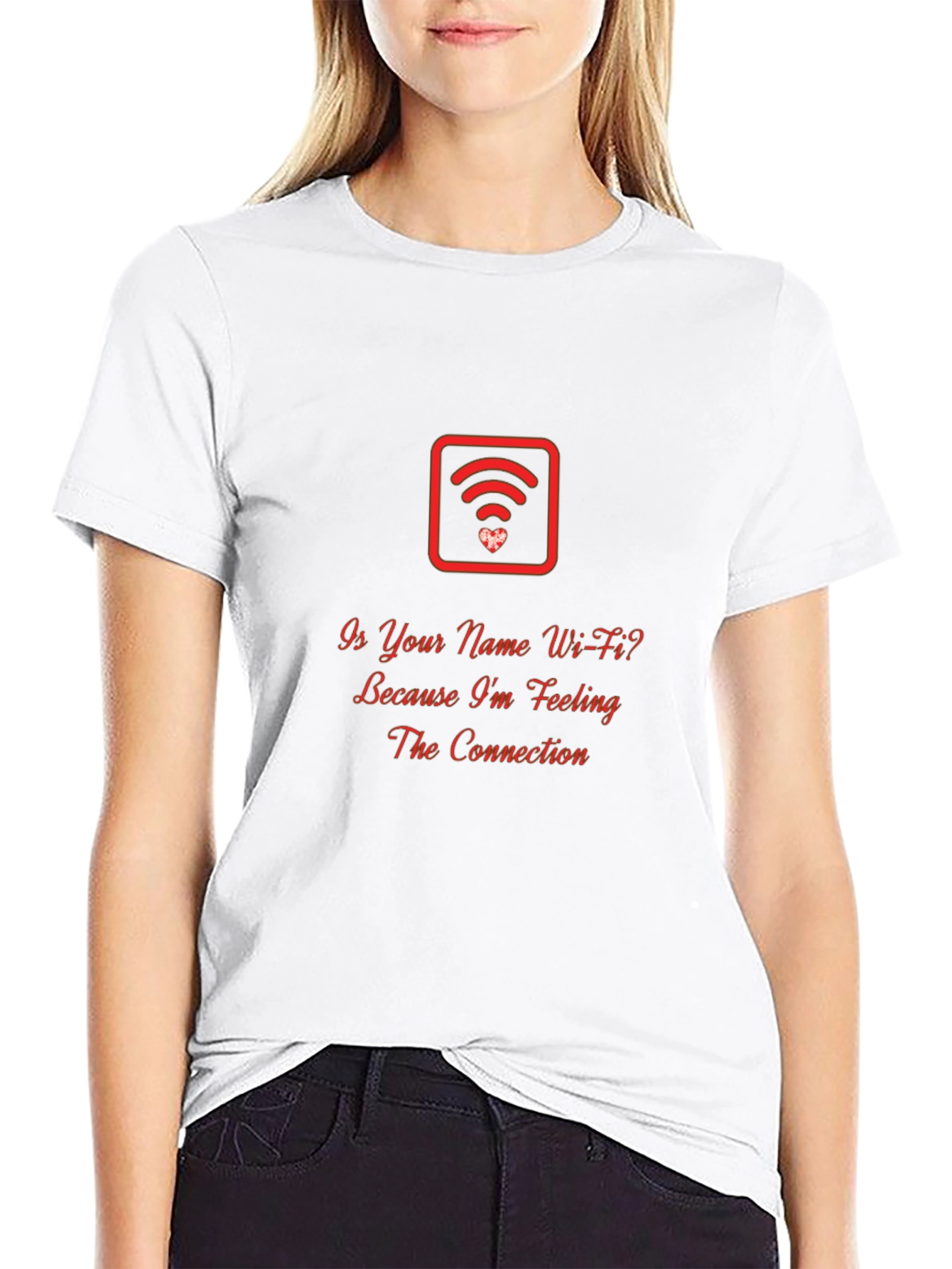 Wi-Fi Connection Love T-Shirt - Romantic Geek Chic