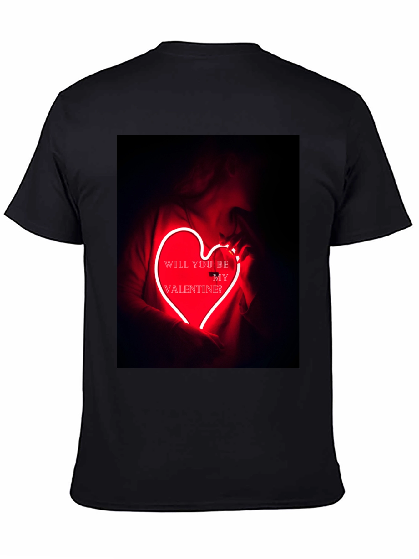 Valentines Day Graphic Tee - Neon Heart T-Shirt