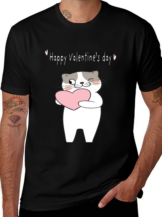 Happy Valentines Day Cat T-Shirt