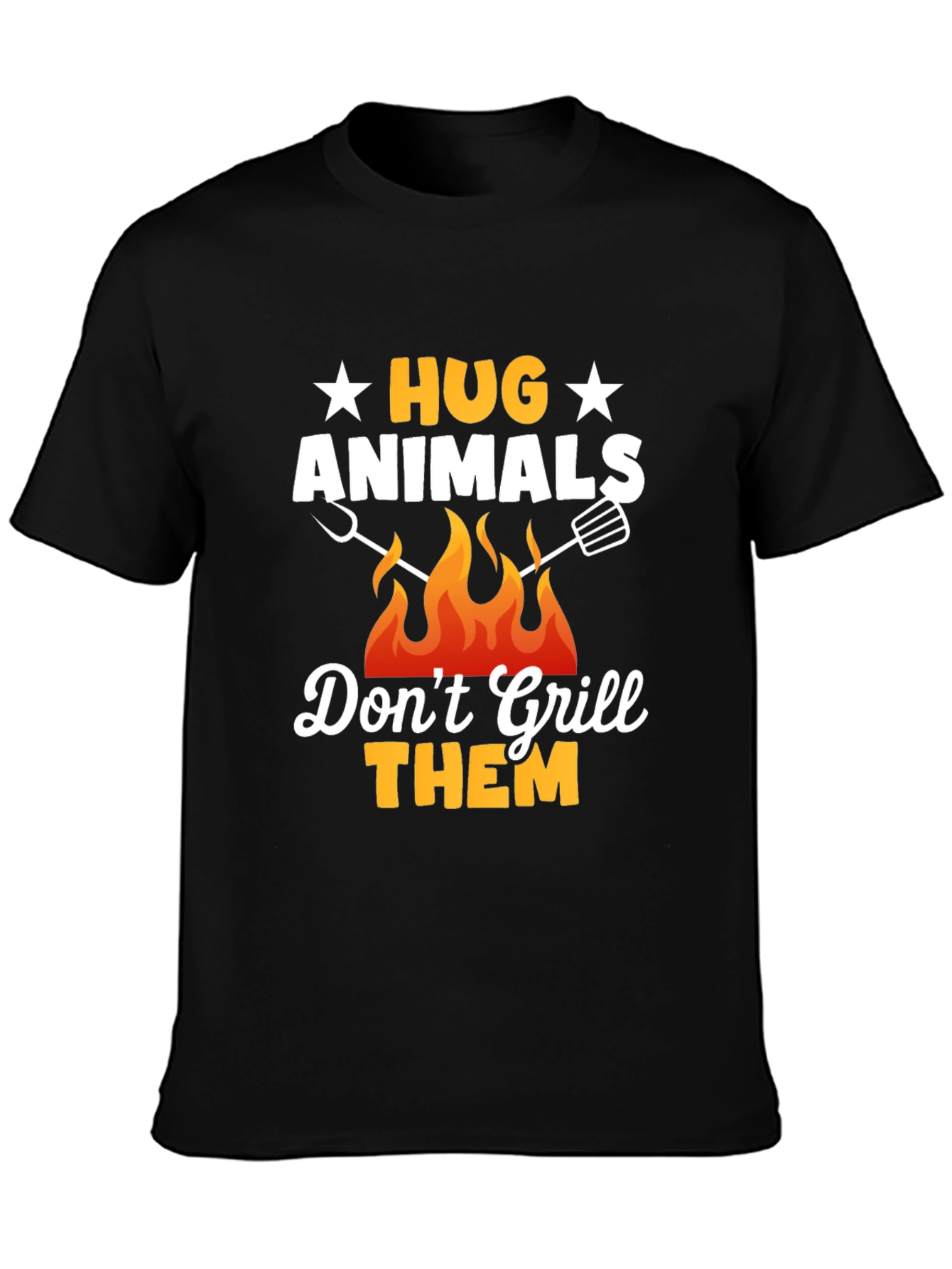Hug Animals T-Shirt - Vegan BBQ Shirt
