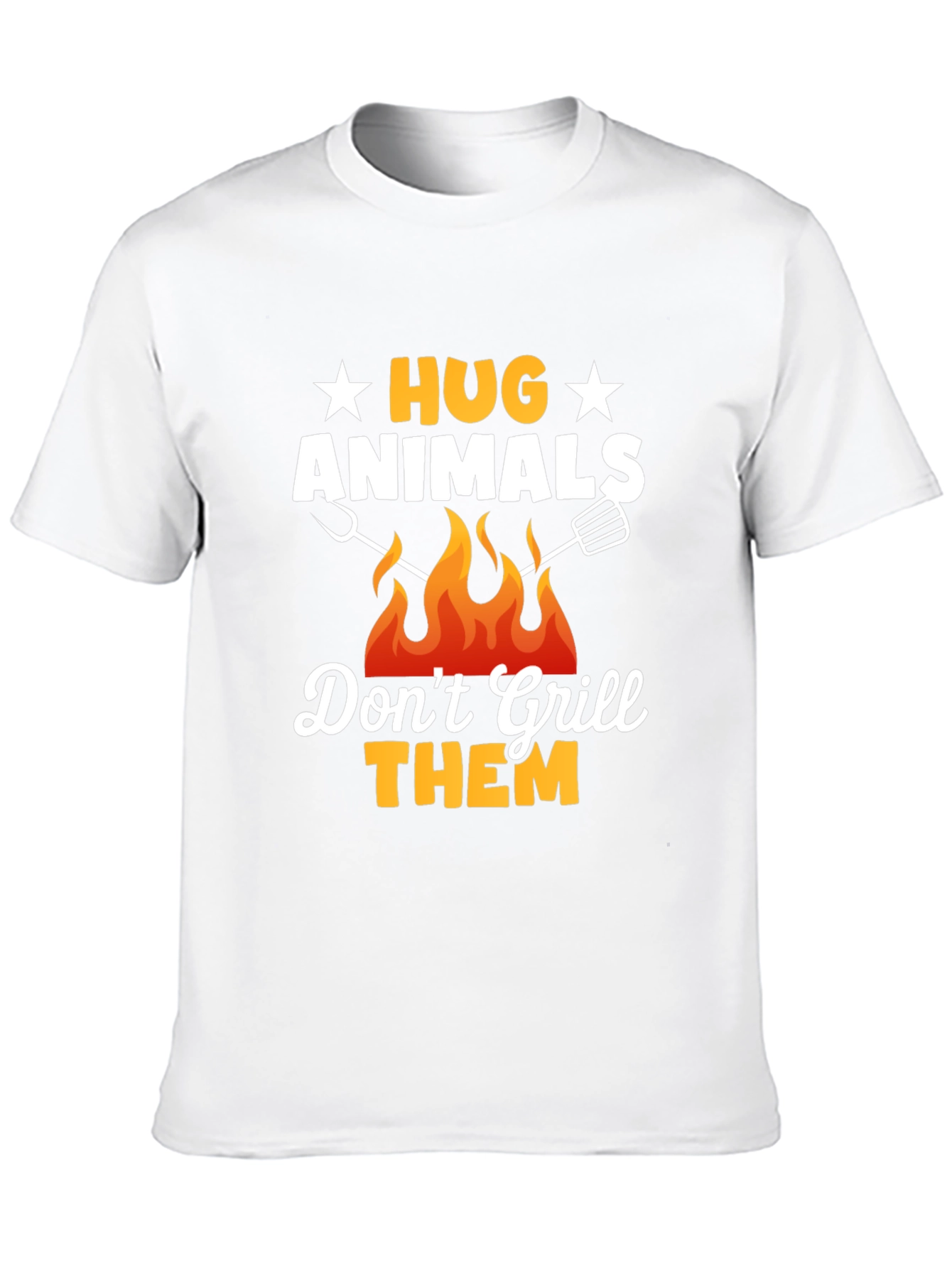 Hug Animals T-Shirt - Vegan BBQ Shirt