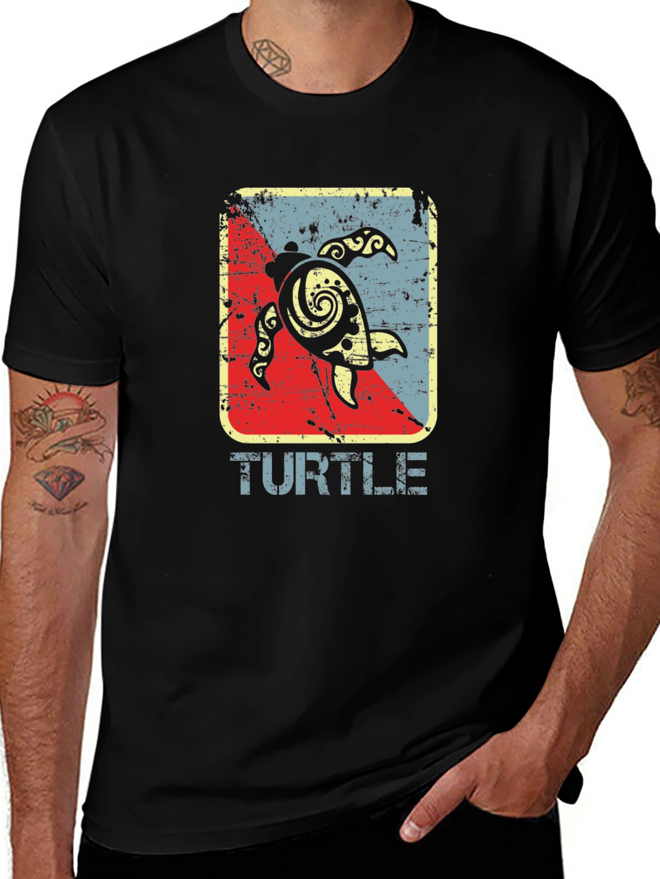 Retro Turtle Graphic T-Shirt