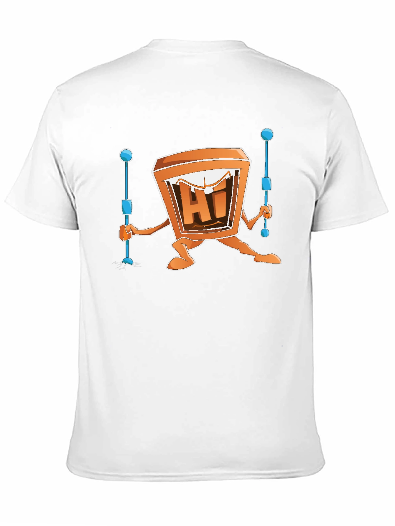 Cartoon TV Man Black T-Shirt