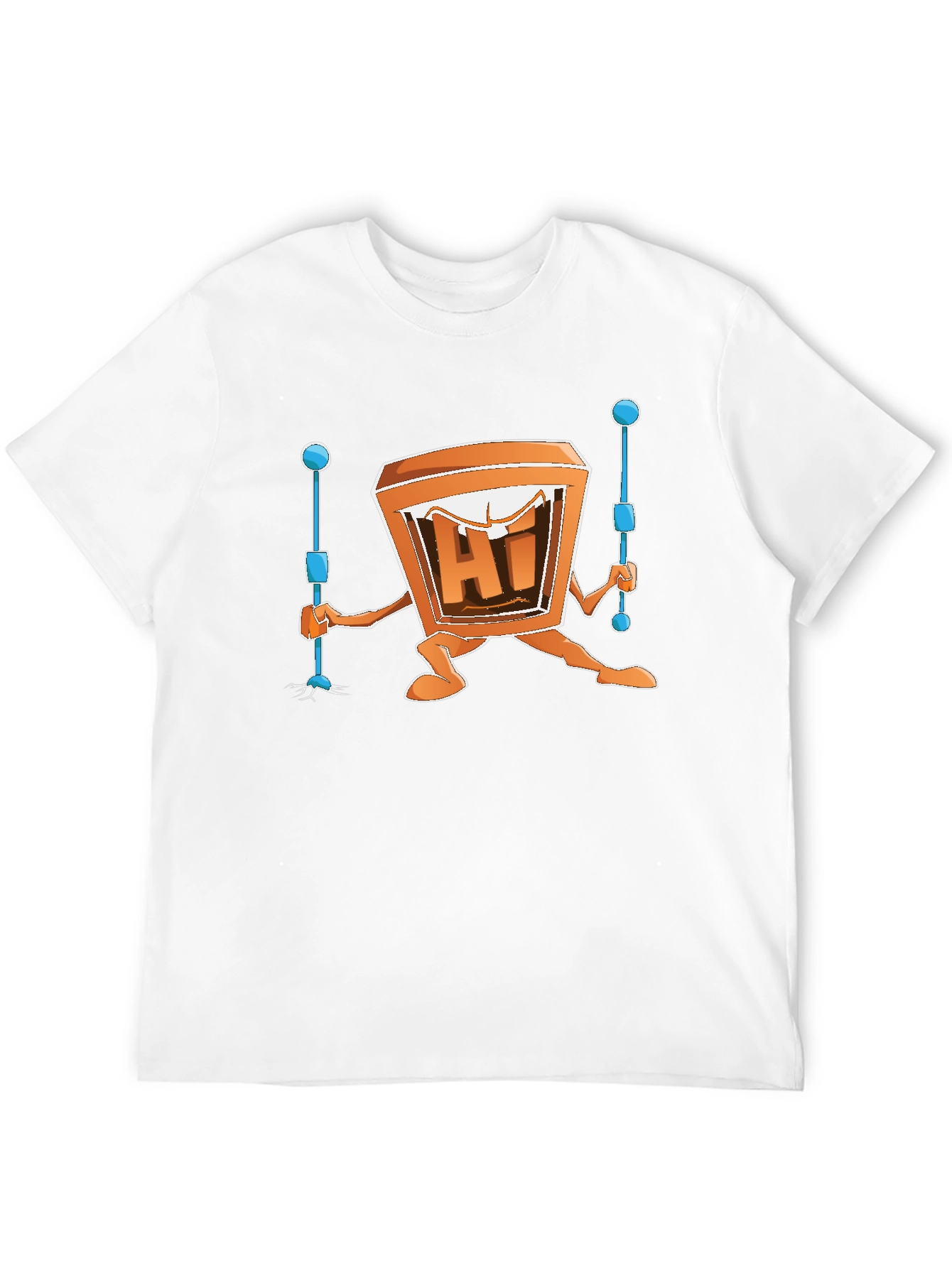 Cartoon TV Man Black T-Shirt