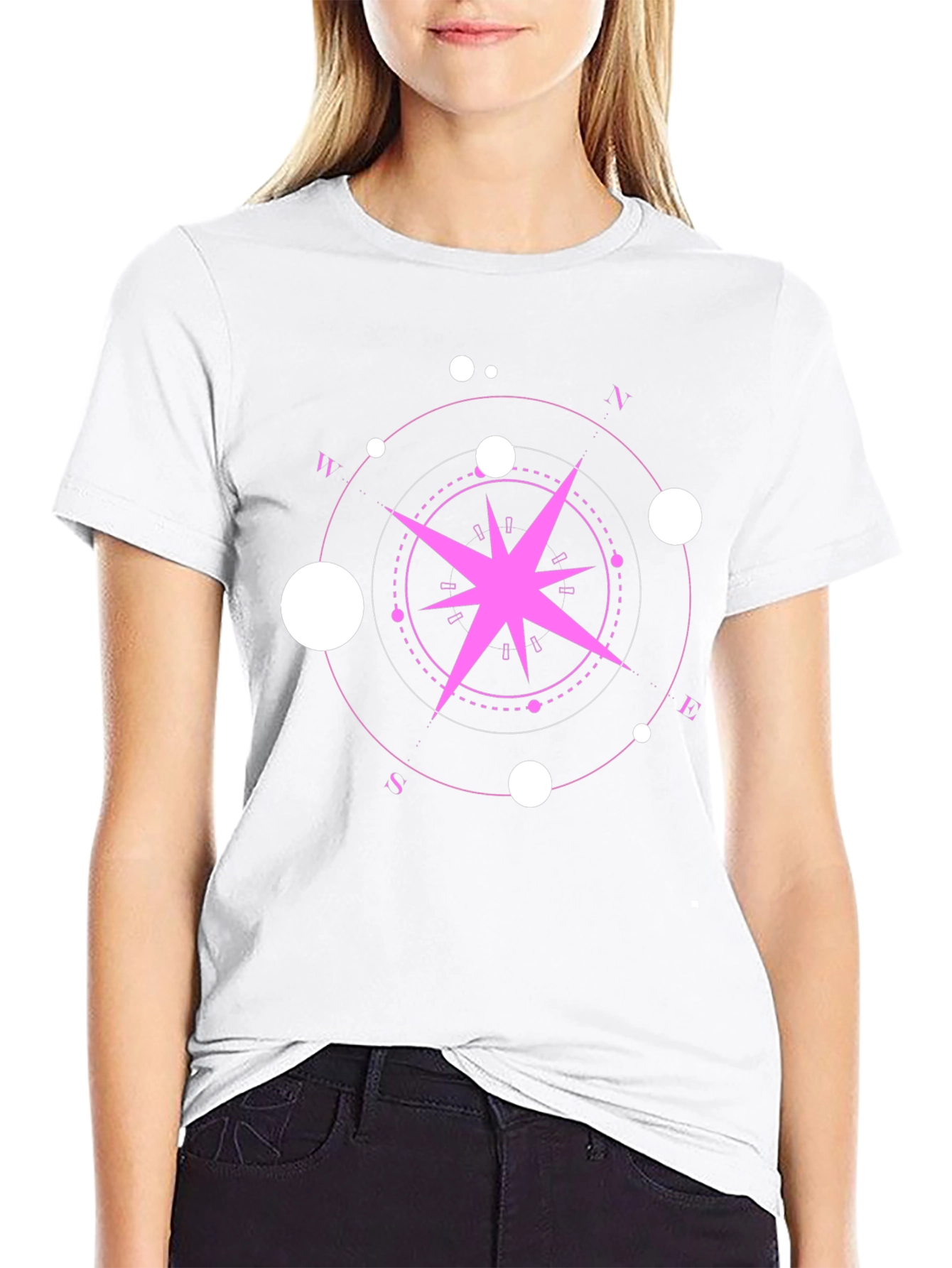 Compass Rose Graphic Tee - Black