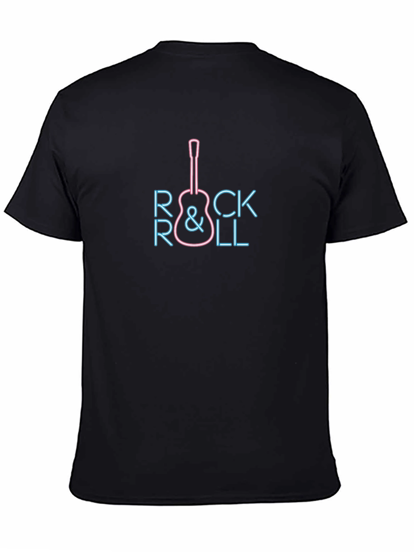 Neon Rock & Roll Guitar Graphic Tee