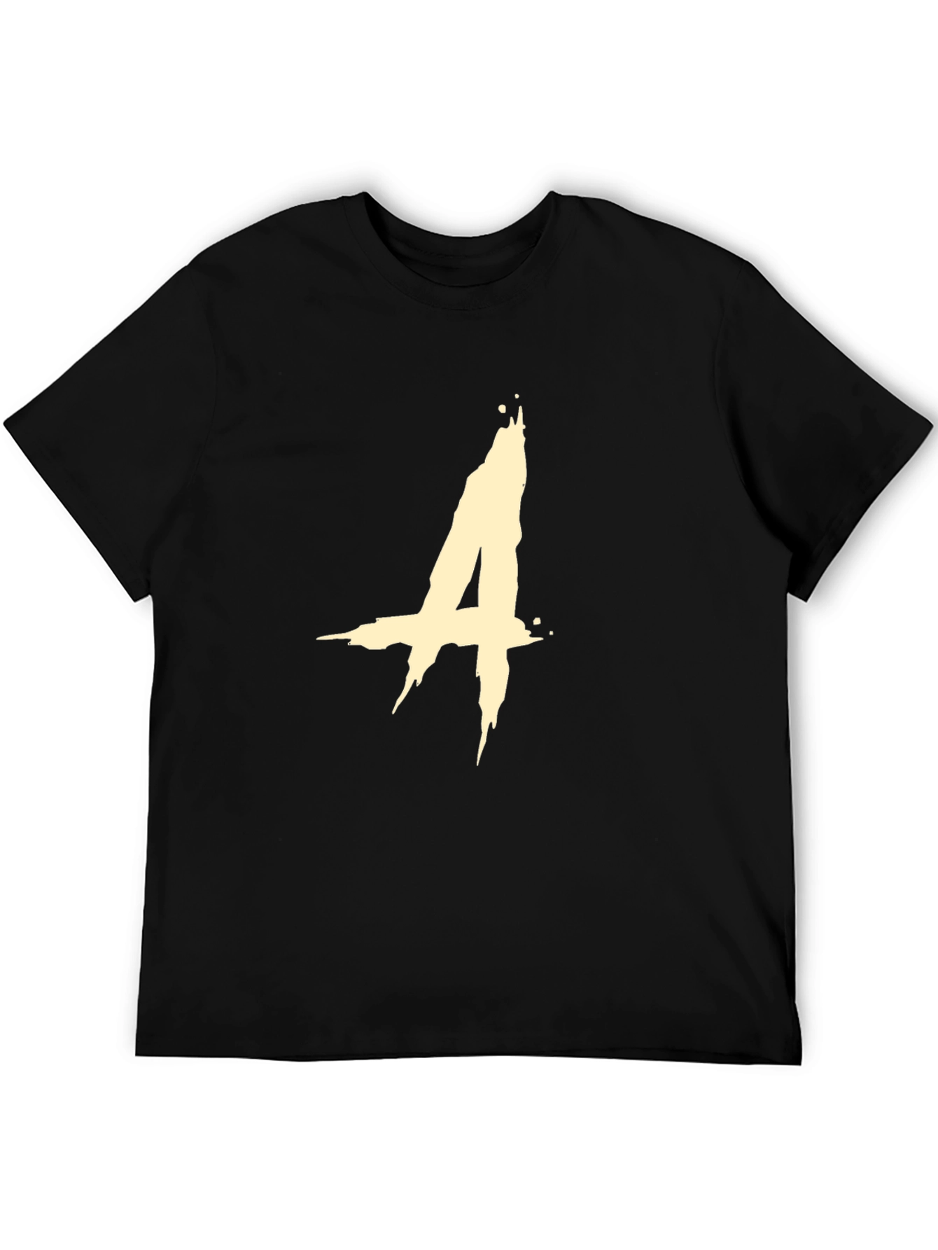 Abstract A Graphic Black T-Shirt