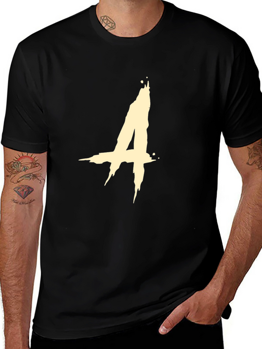 Abstract A Graphic Black T-Shirt