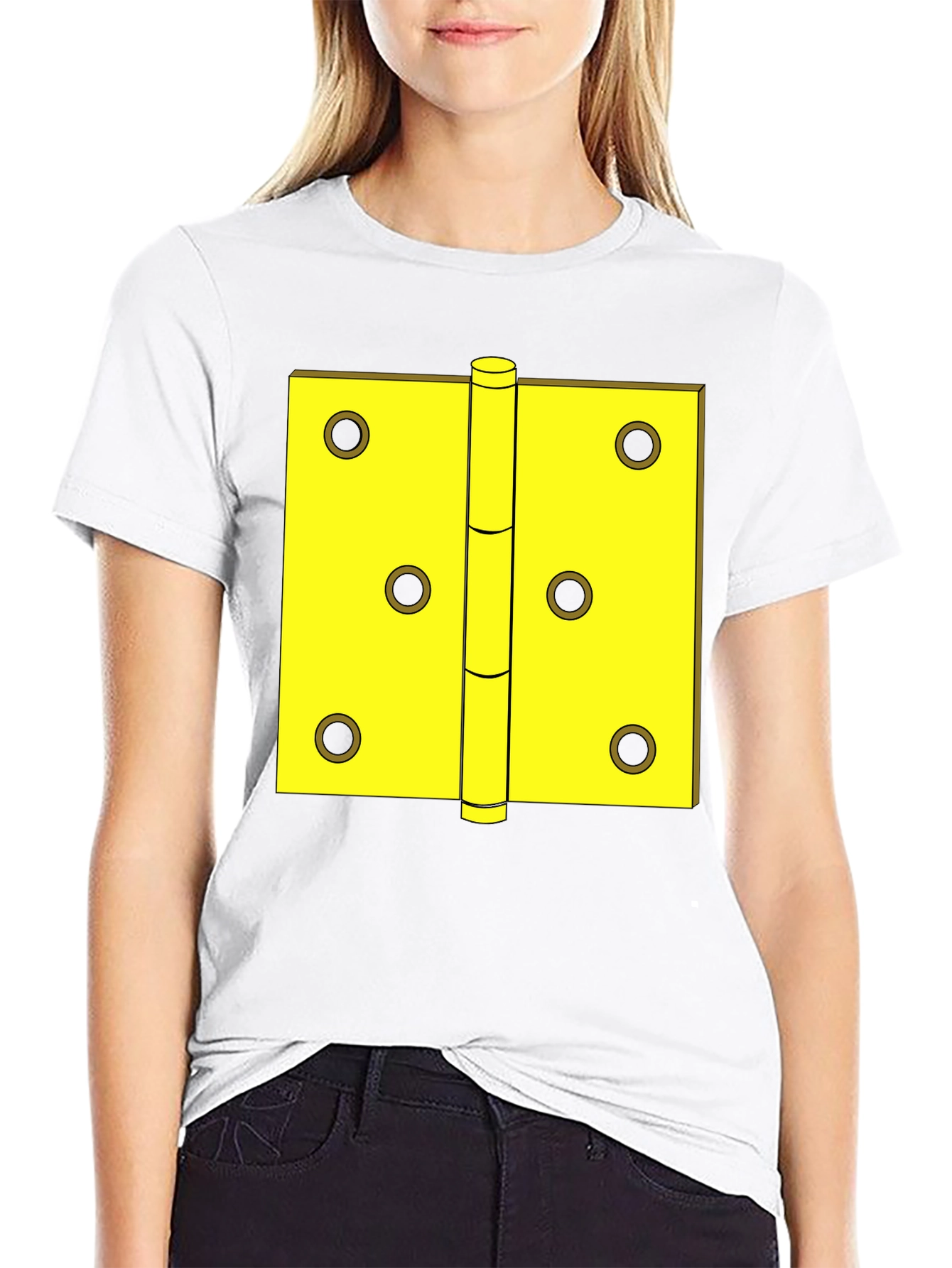 Novelty Door Hinge Graphic Tee - Black