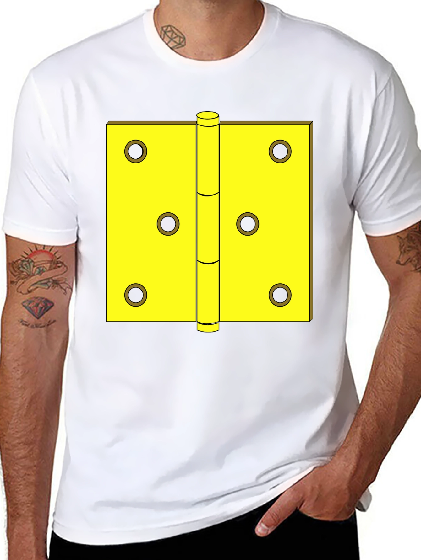 Novelty Door Hinge Graphic Tee - Black