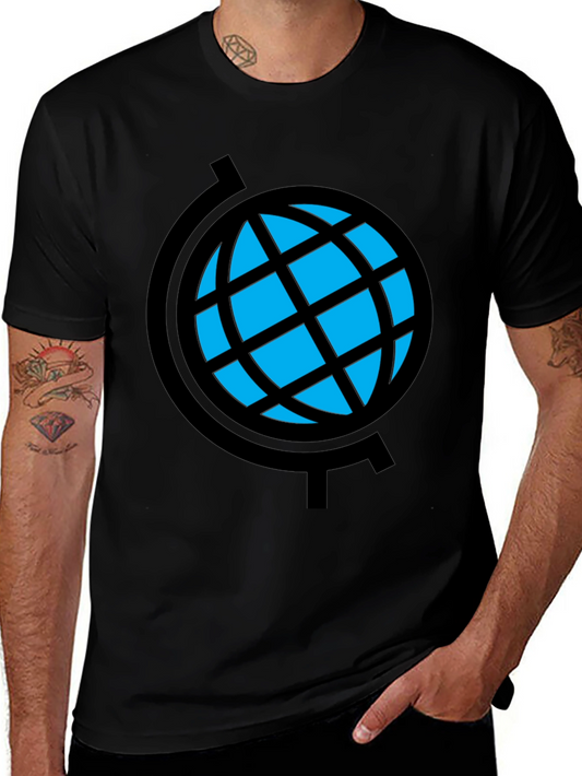 Globe Graphic Tee - Modern Black T-Shirt