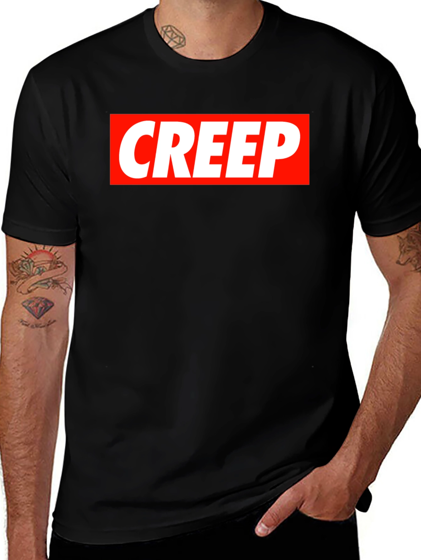 Creep Tee - Bold Graphic Print Soft Cotton T-Shirt