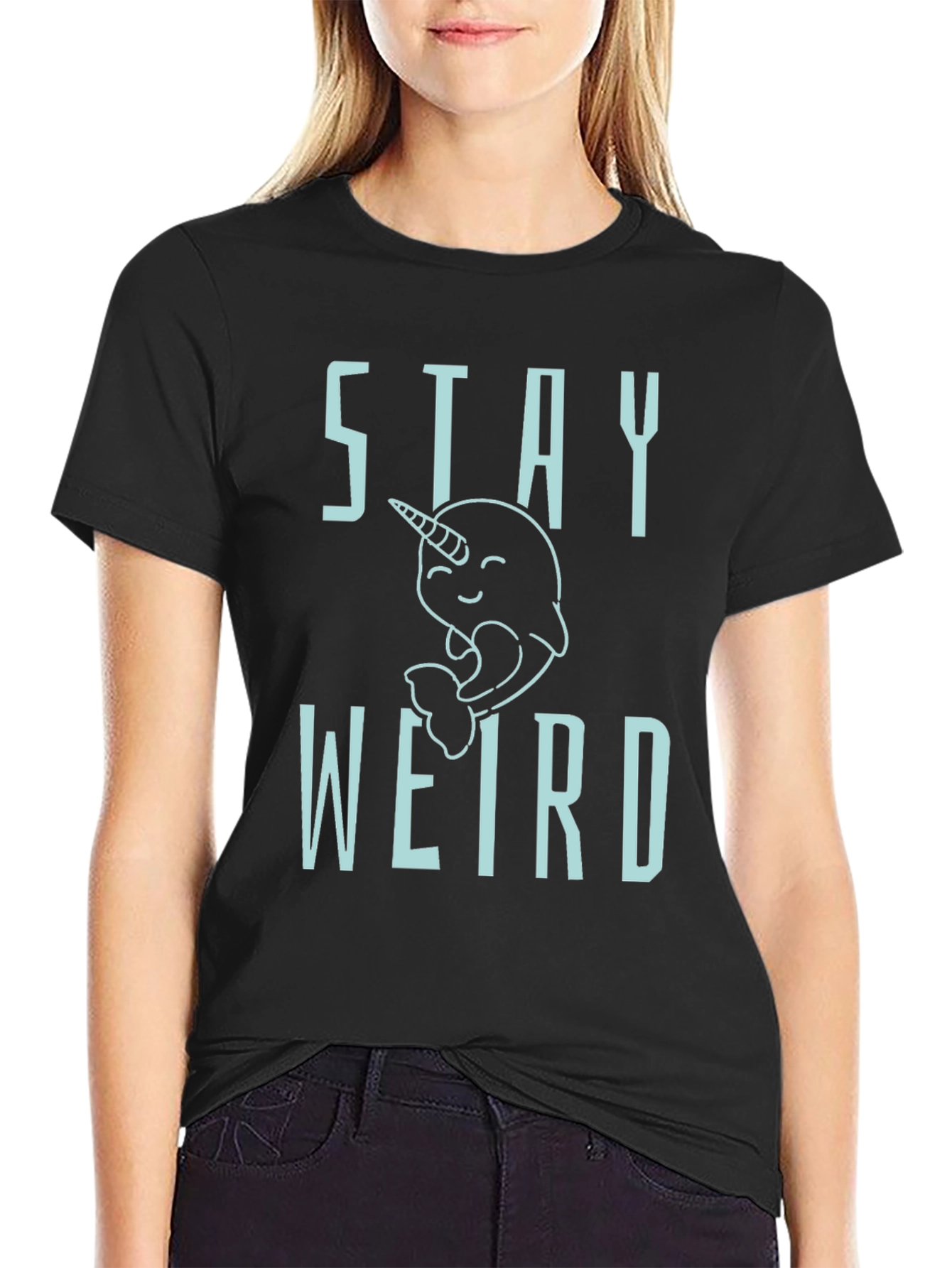 Stay Weird Narwhal Graphic T-Shirt