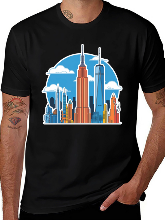 NYC Skyline Graphic Tee - Urban Style