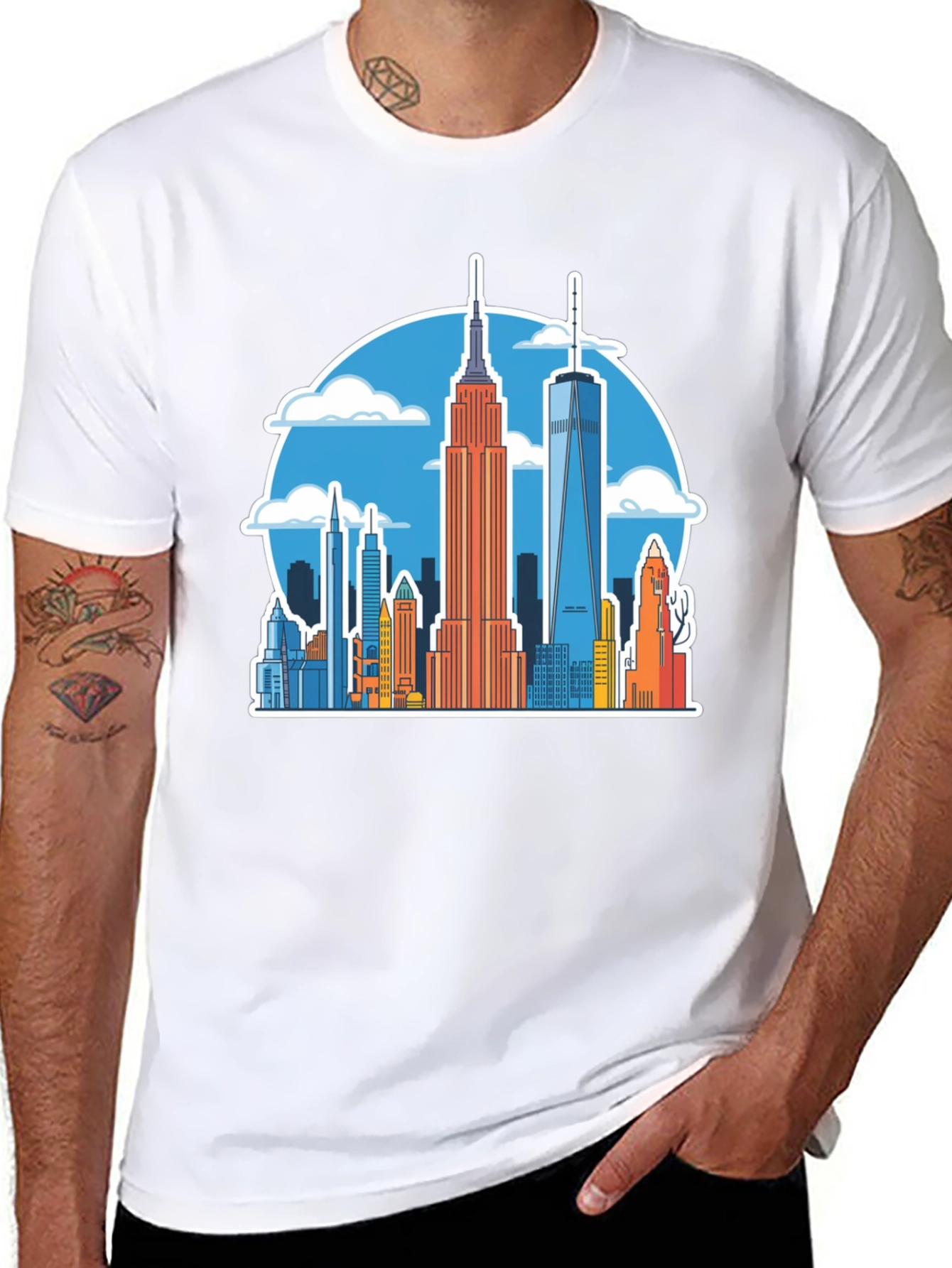 NYC Skyline Graphic Tee - Urban Style