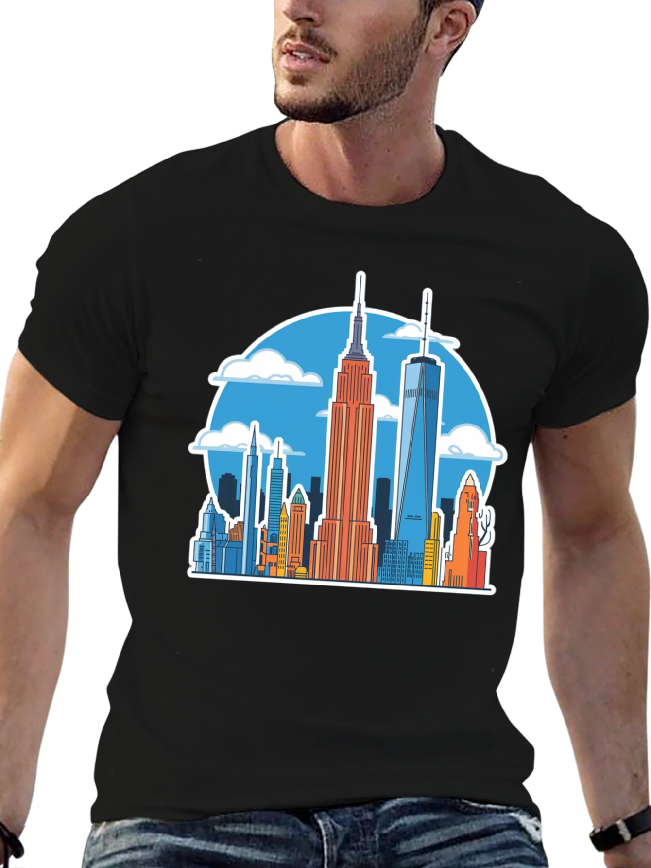 NYC Skyline Graphic Tee - Urban Style