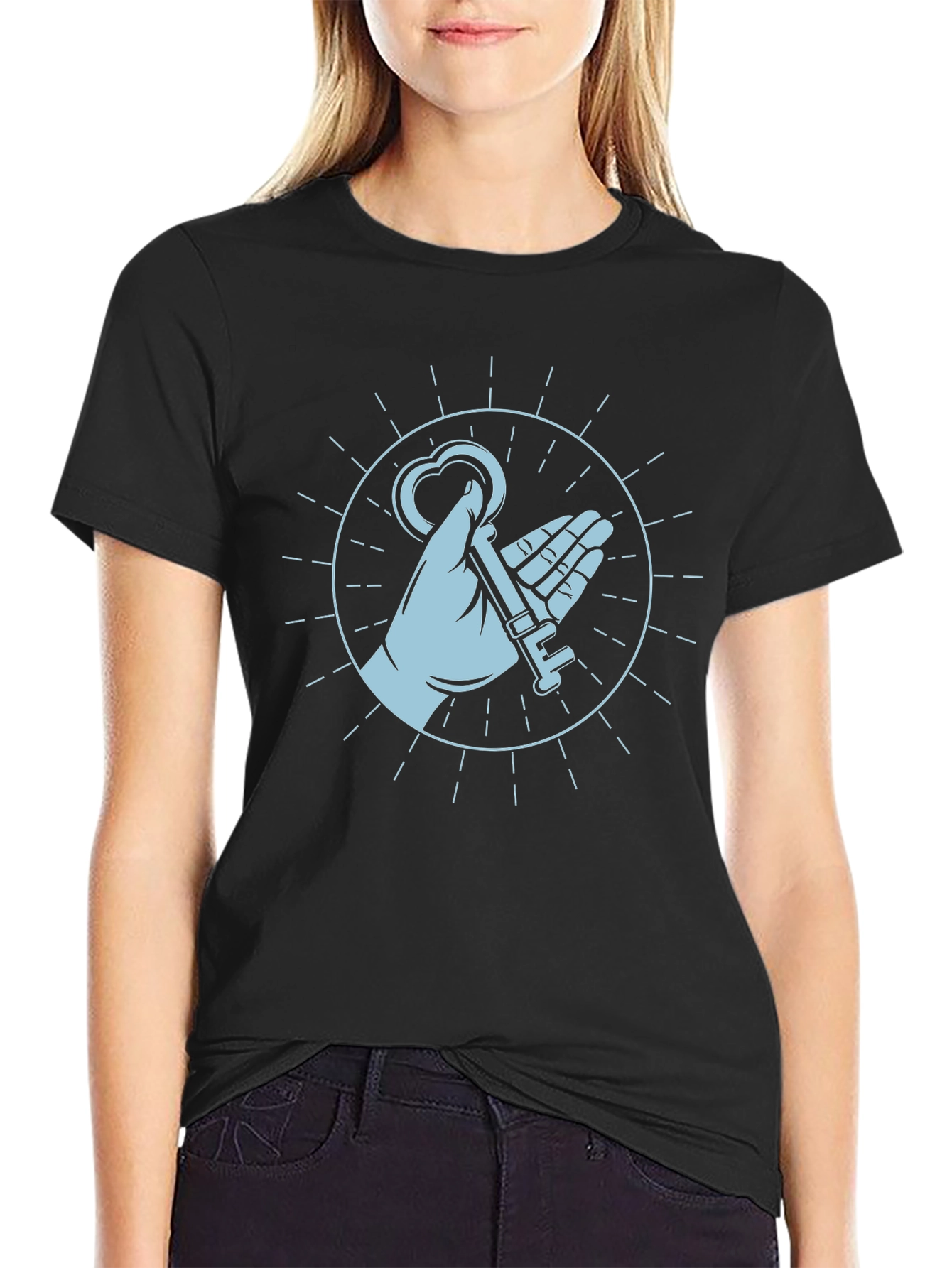 Key to My Heart Graphic Tee - Black