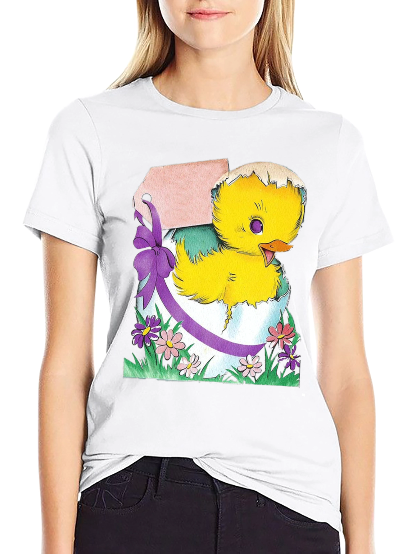 Easter Chick in Eggshell T-Shirt