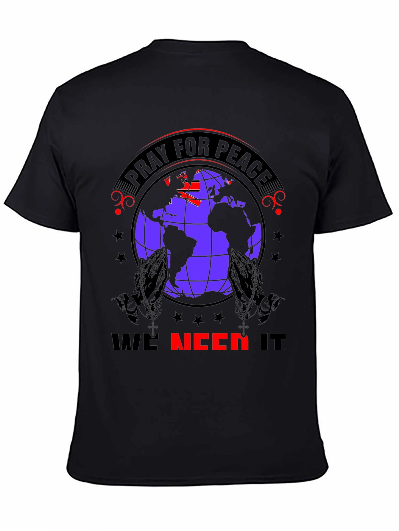 Pray for Peace Graphic Print T-Shirt