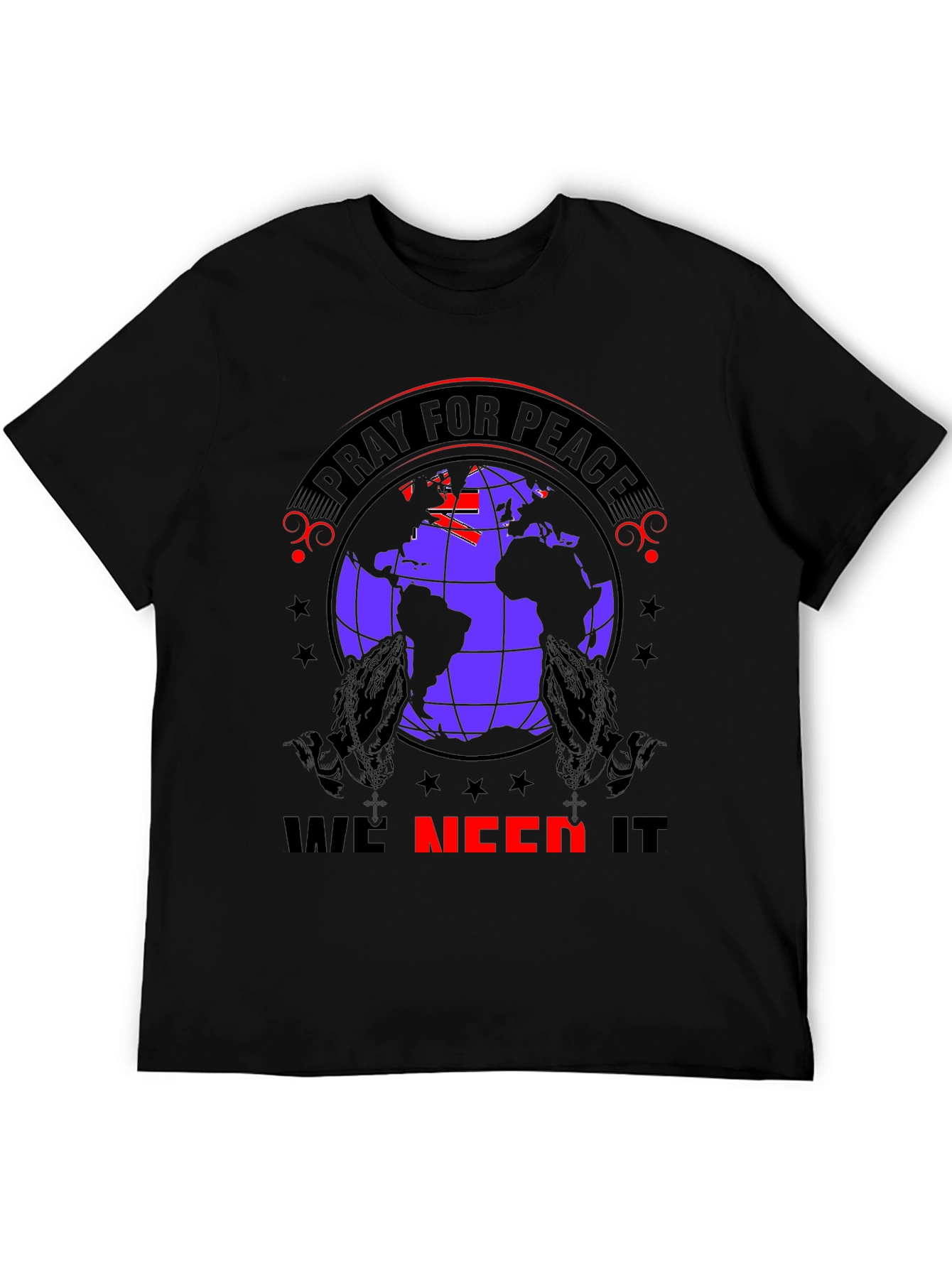 Pray for Peace Graphic Print T-Shirt