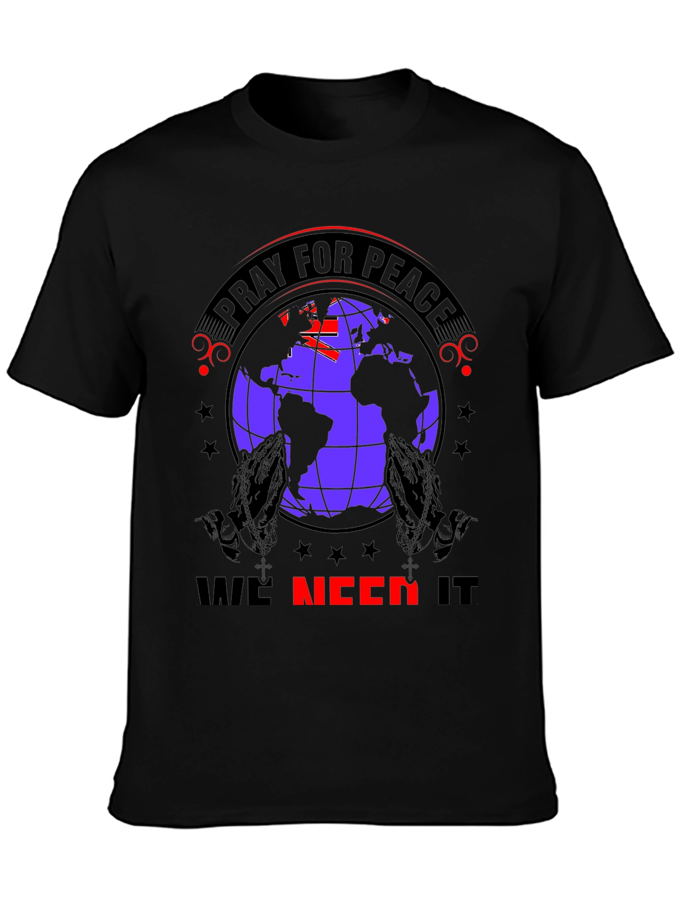 Pray for Peace Graphic Print T-Shirt