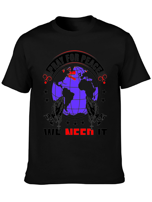 Pray for Peace Graphic Print T-Shirt