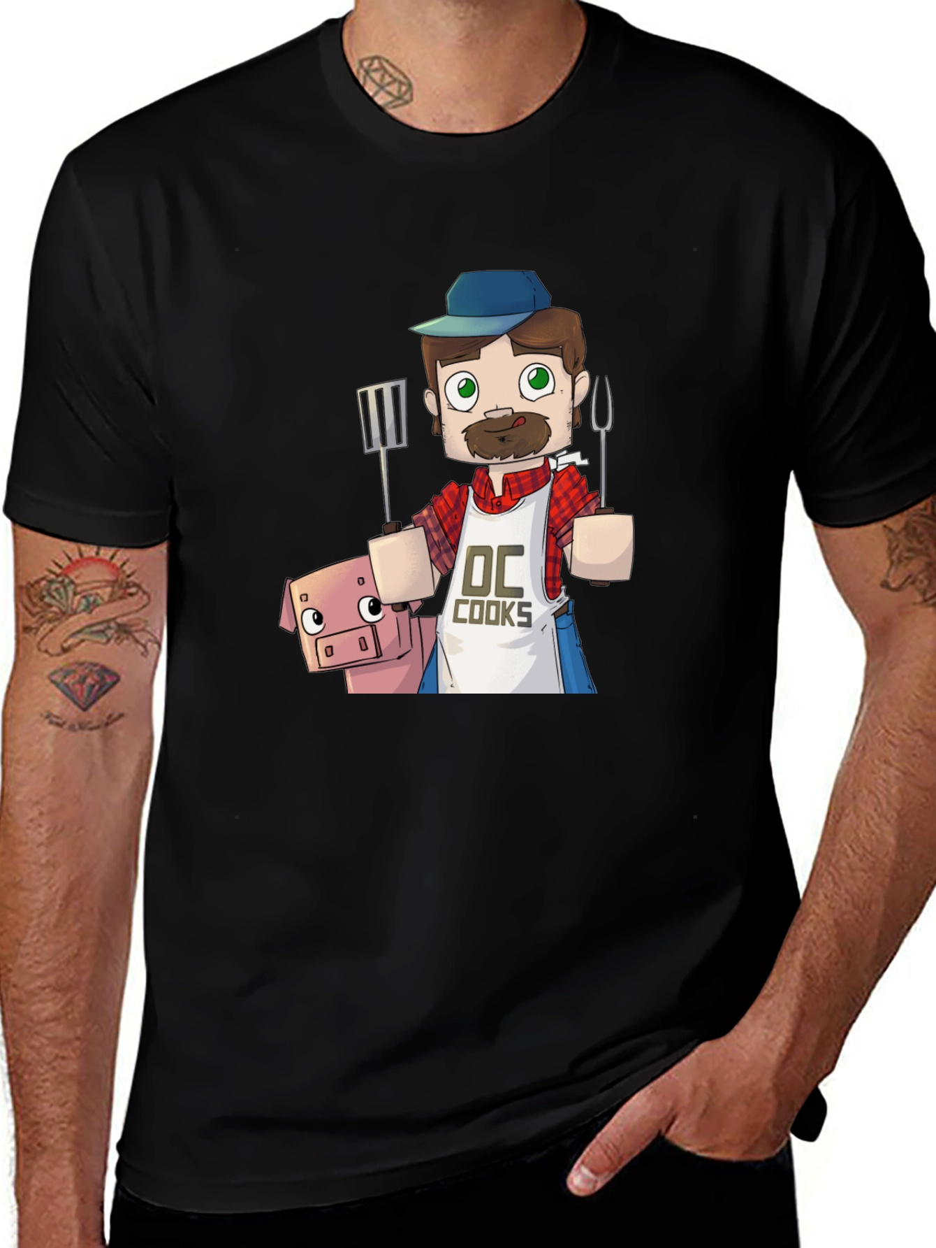 BBQ Chef and Pig Graphic Tee