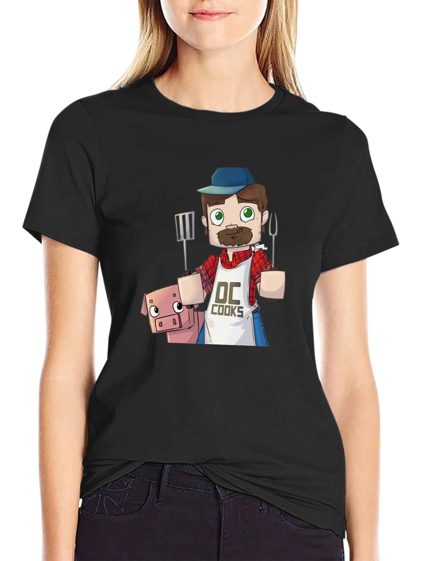 BBQ Chef and Pig Graphic Tee
