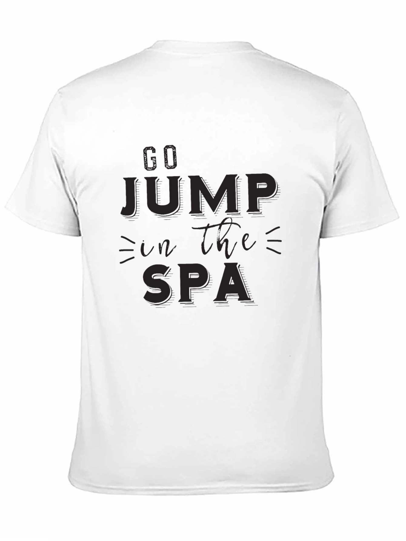Go Jump in the Spa Black Graphic Tee