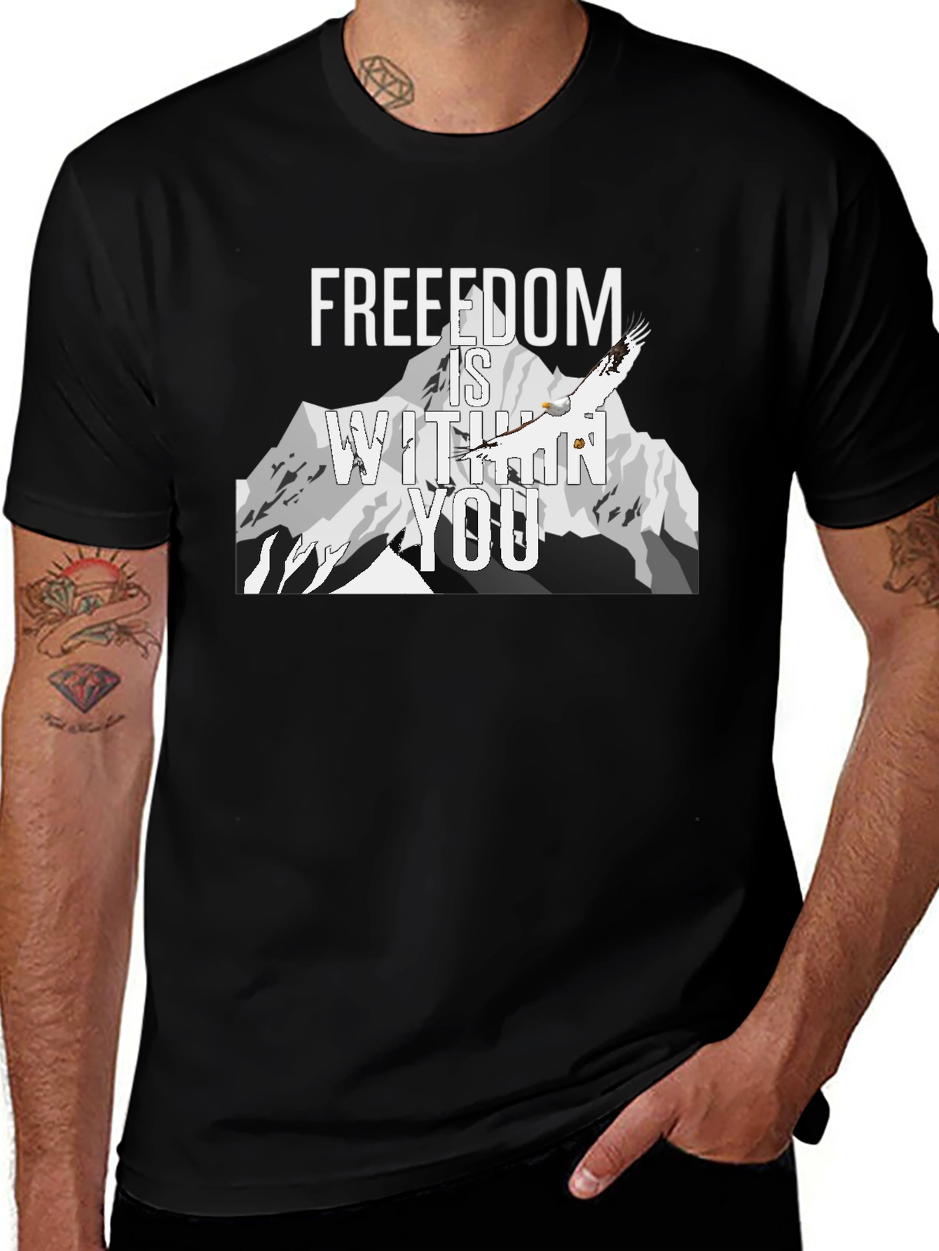 Freedom Within You Graphic Tee - Black