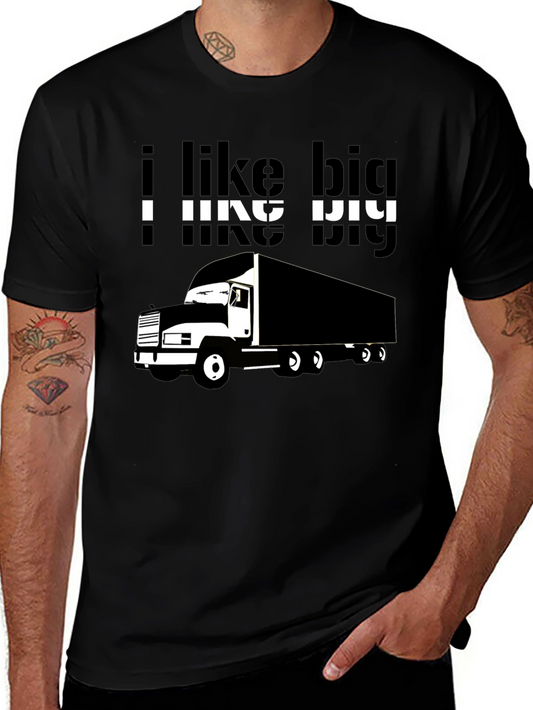 I Like Big Trucks T-Shirt - Black Graphic Tee