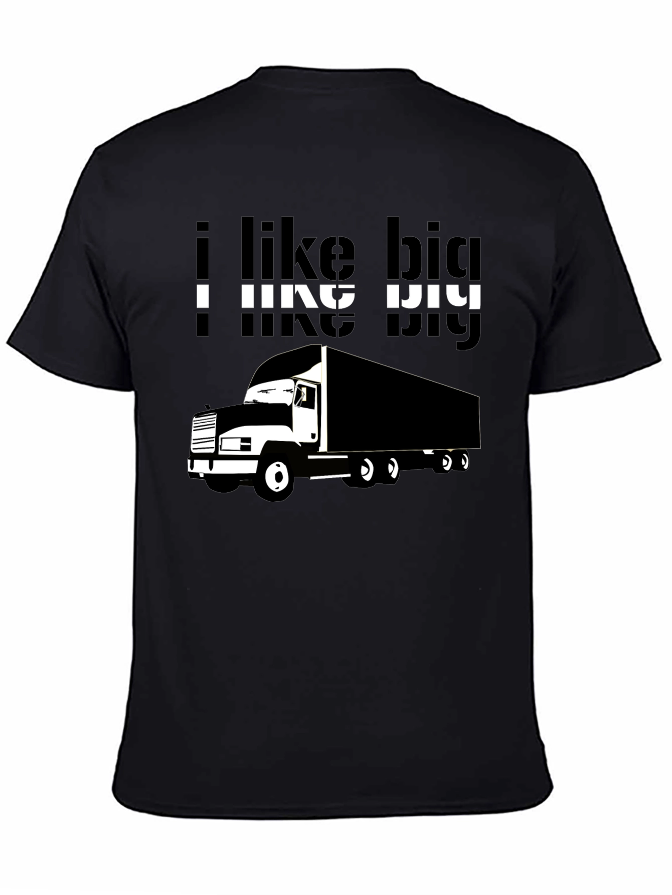 I Like Big Trucks T-Shirt - Black Graphic Tee