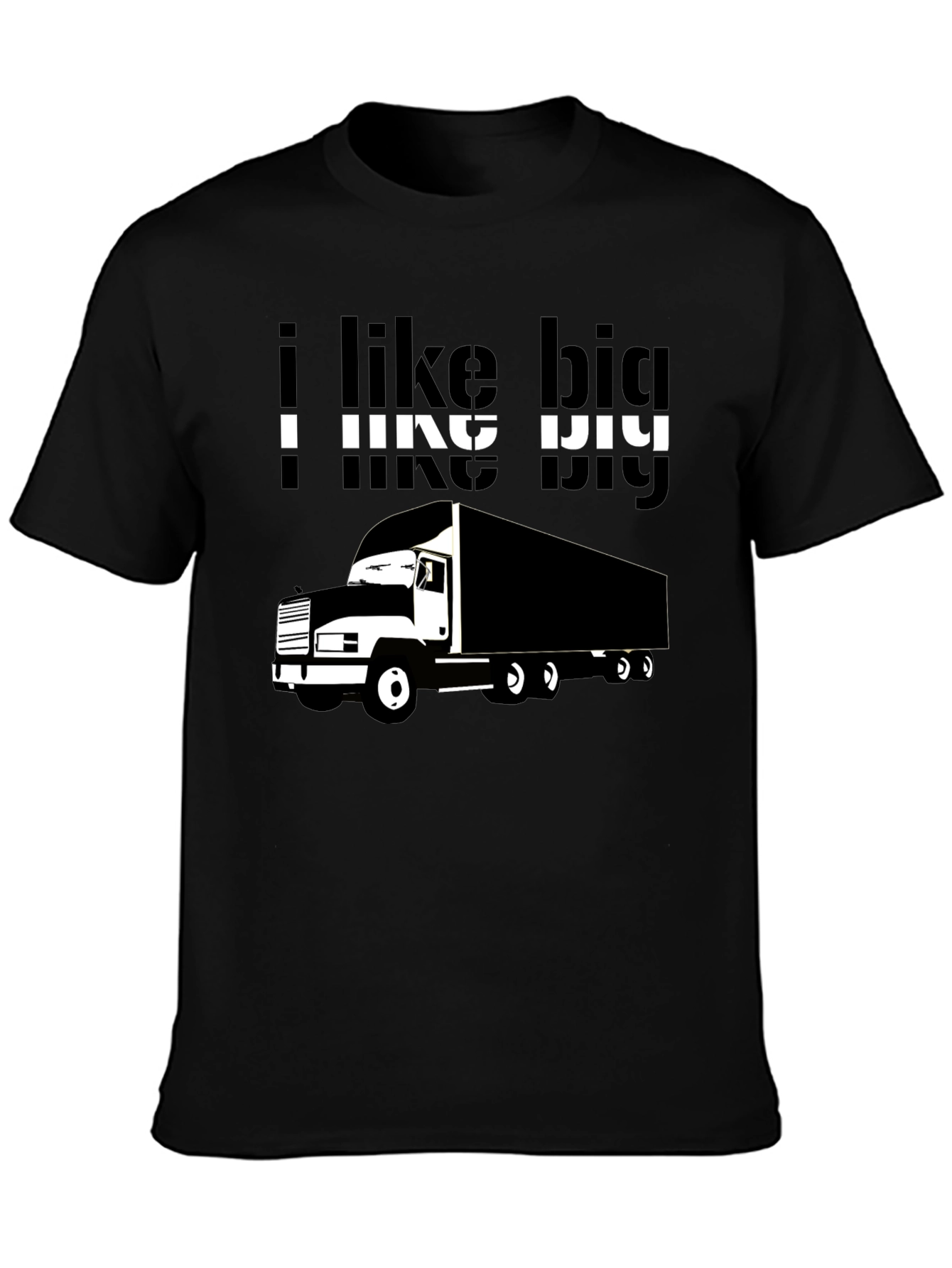 I Like Big Trucks T-Shirt - Black Graphic Tee