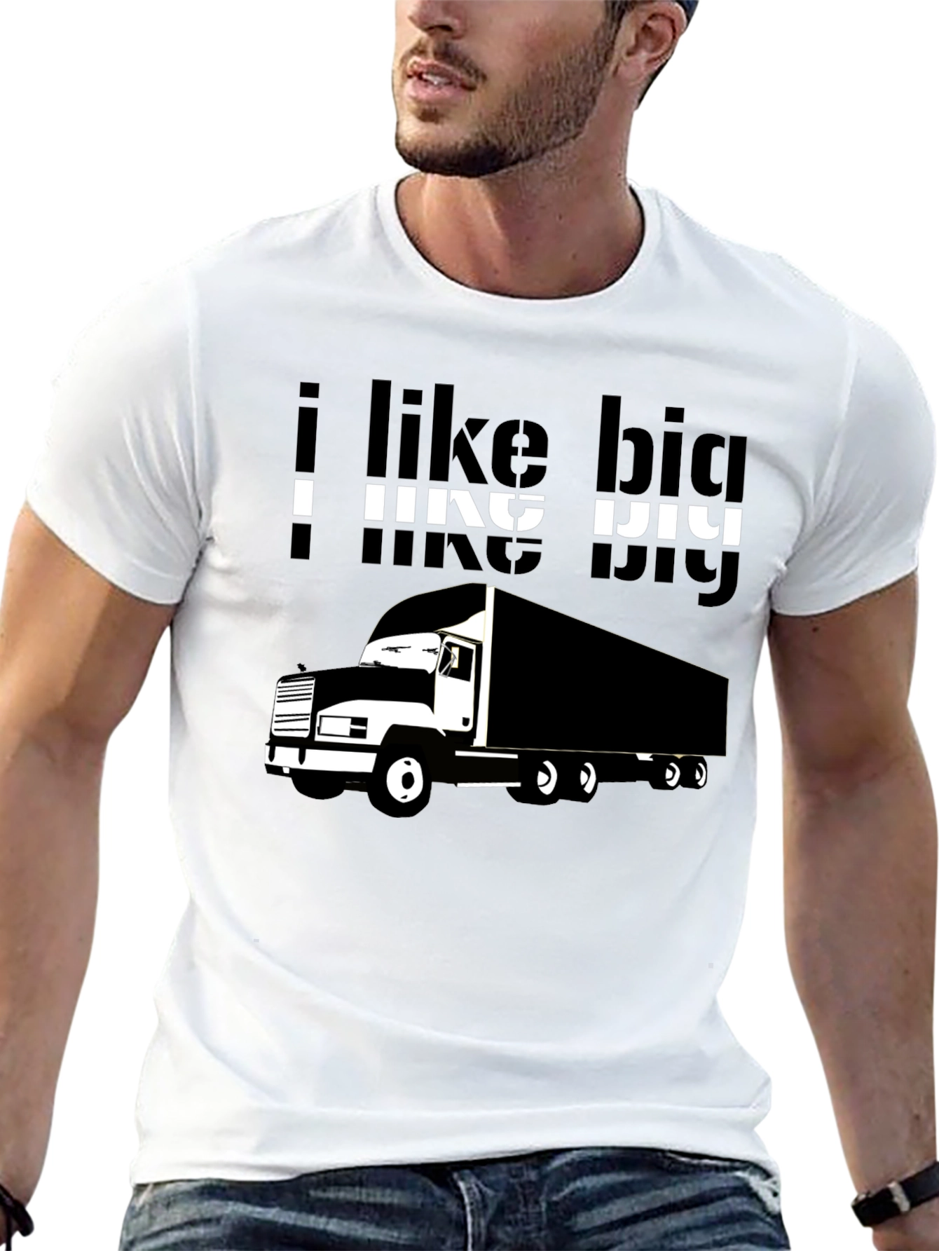 I Like Big Trucks T-Shirt - Black Graphic Tee