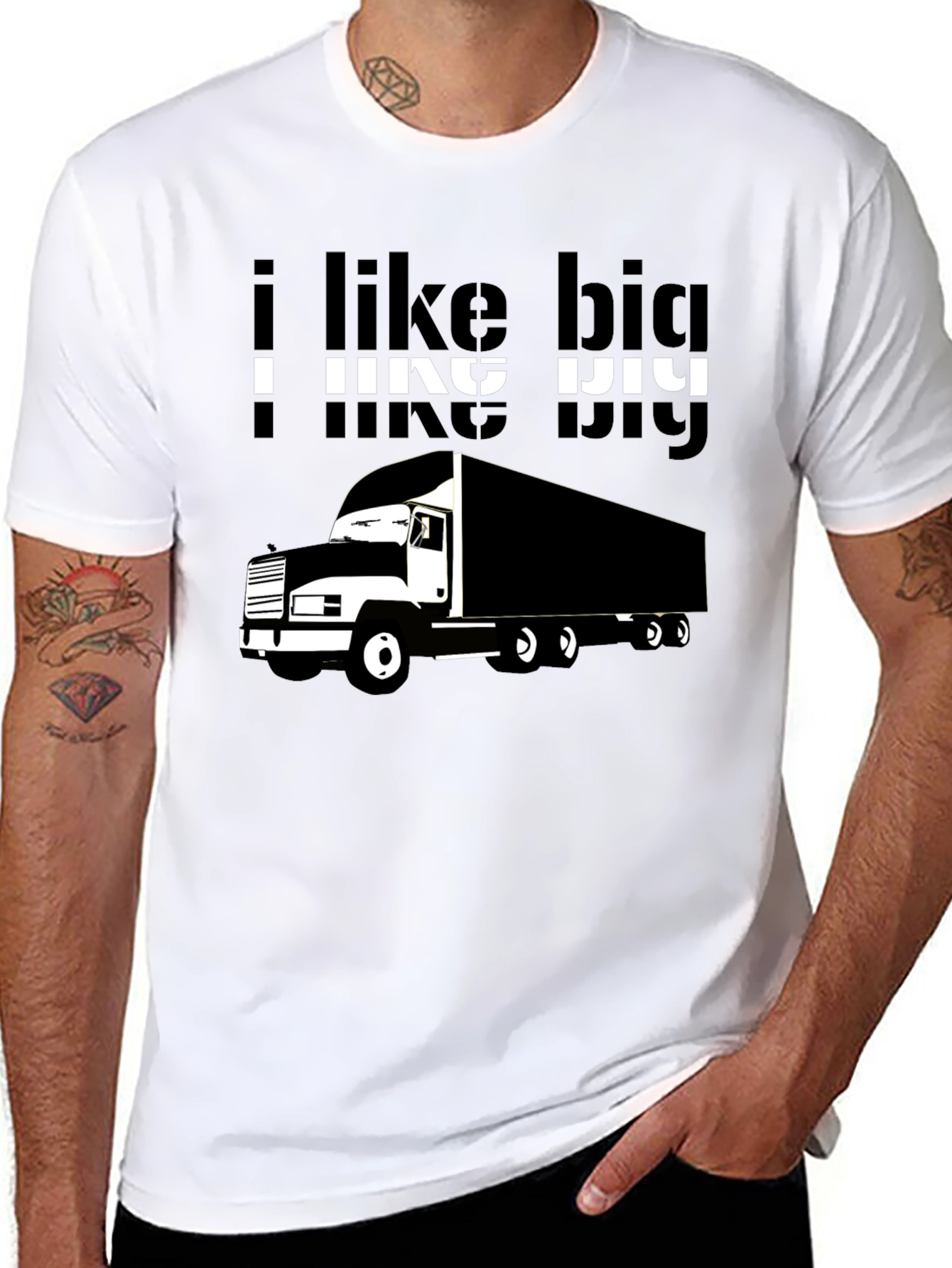 I Like Big Trucks T-Shirt - Black Graphic Tee
