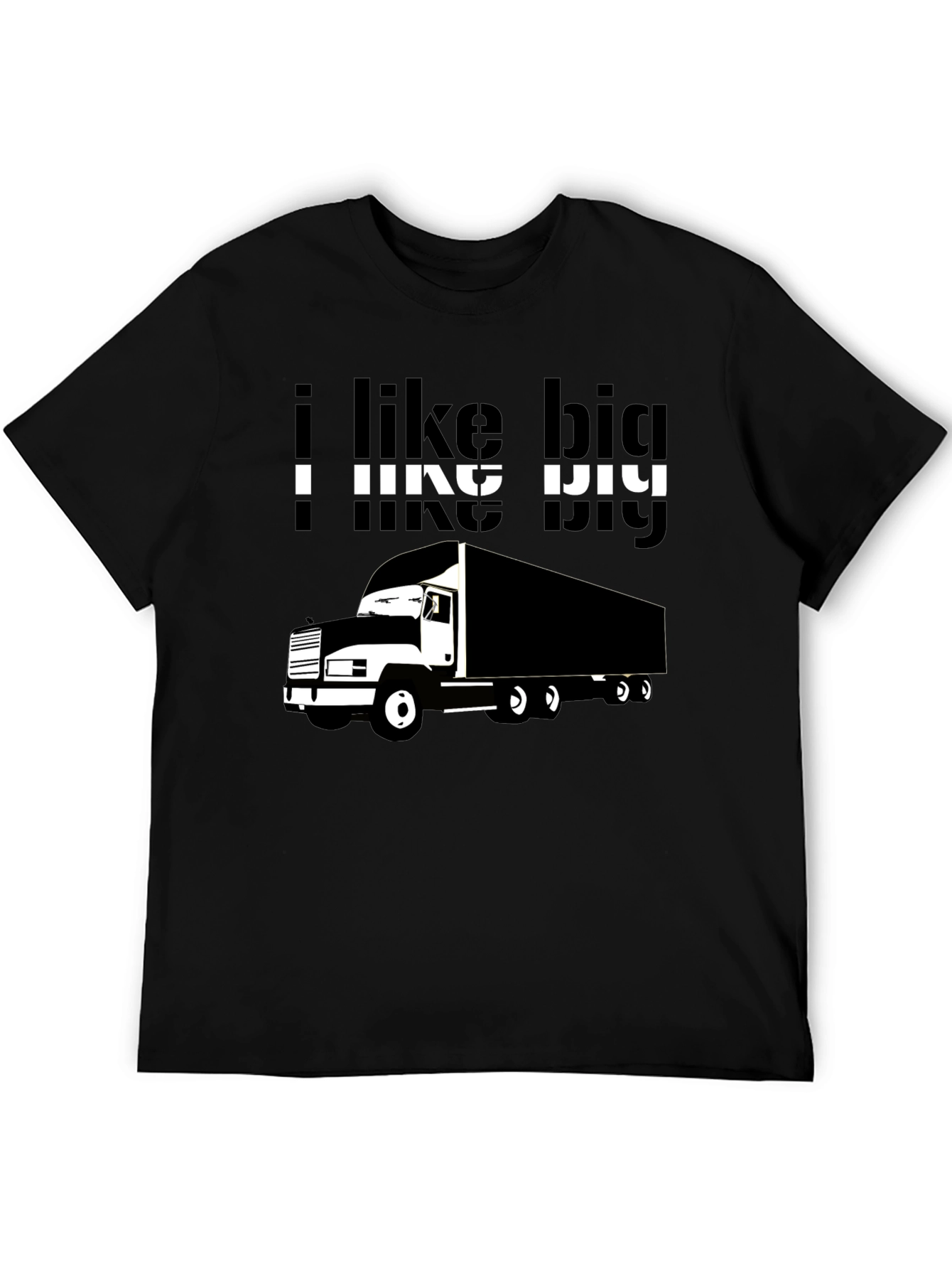 I Like Big Trucks T-Shirt - Black Graphic Tee