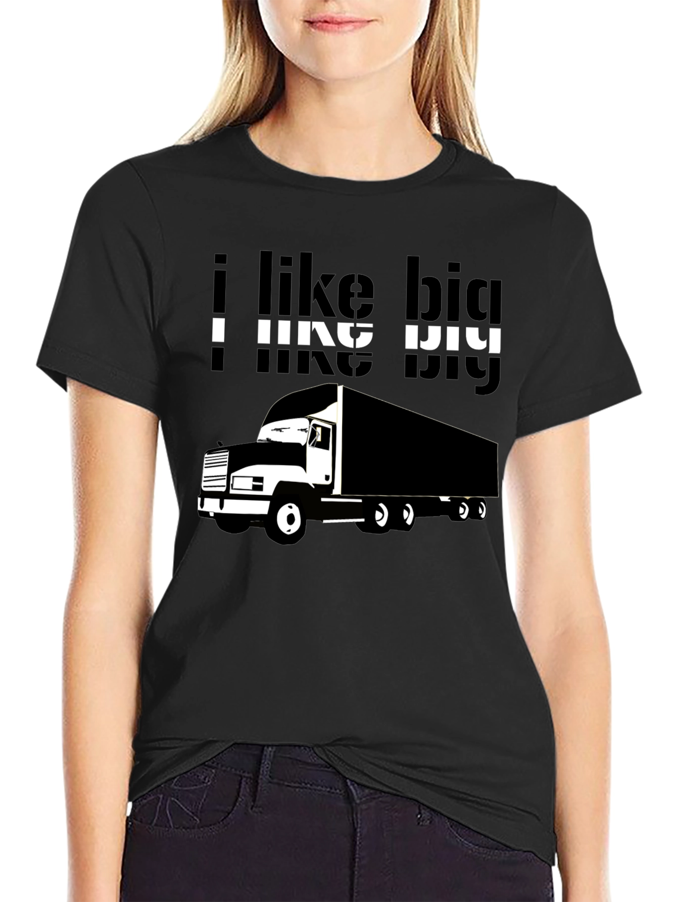 I Like Big Trucks T-Shirt - Black Graphic Tee