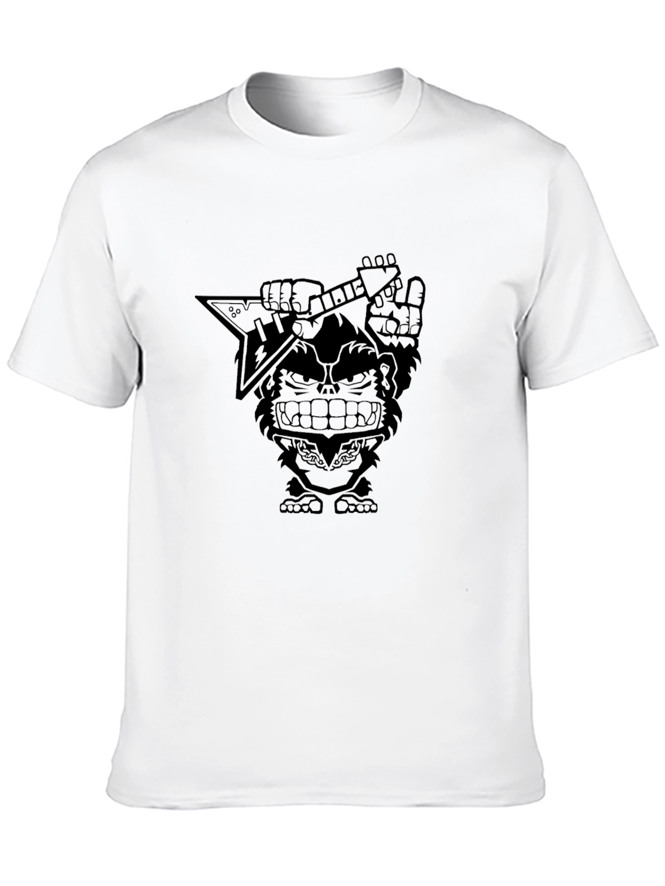 Rocking Gorilla Graphic Tee - Black Cotton T-Shirt