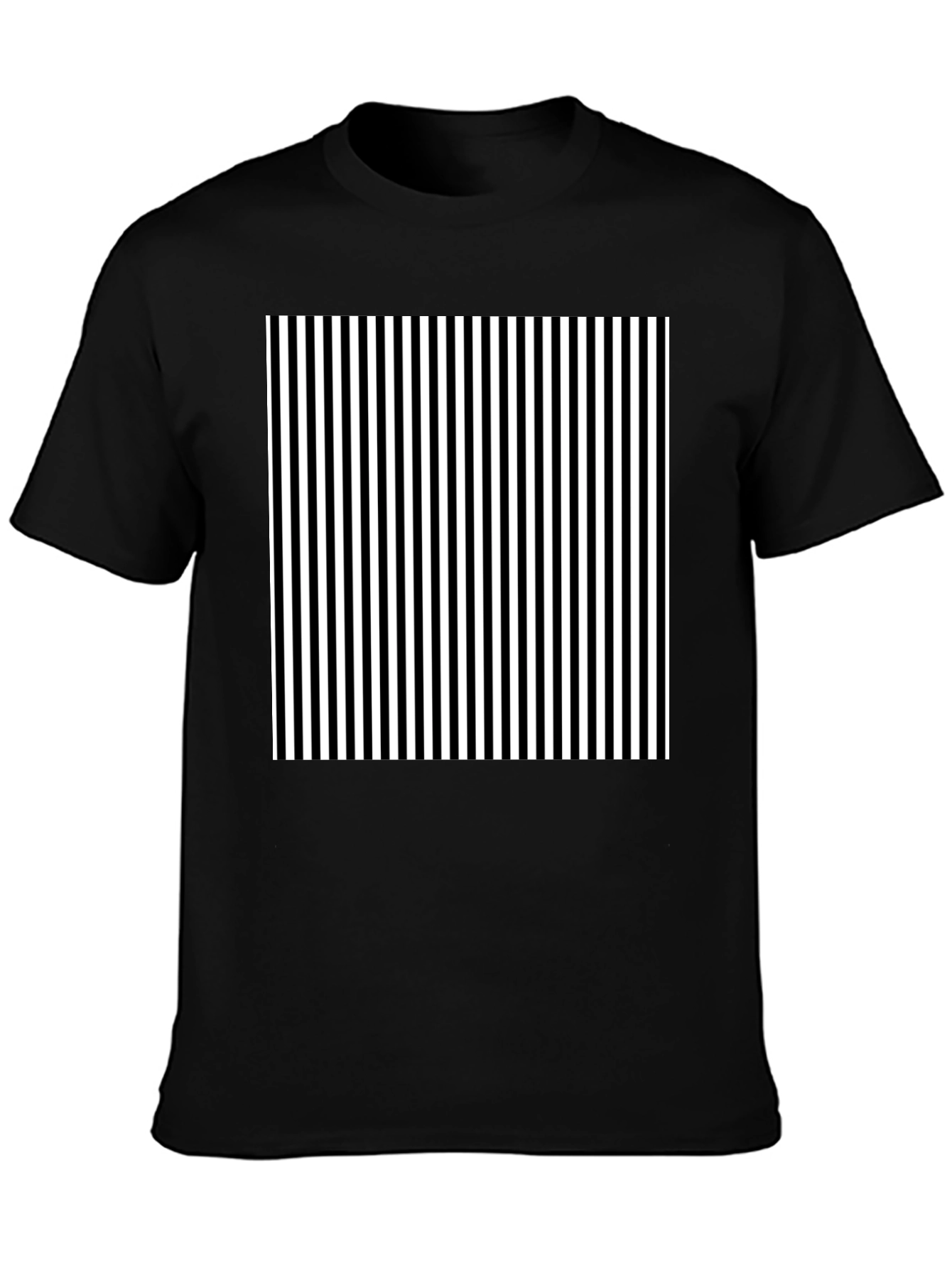 Striped Graphic Tee - Classic Black